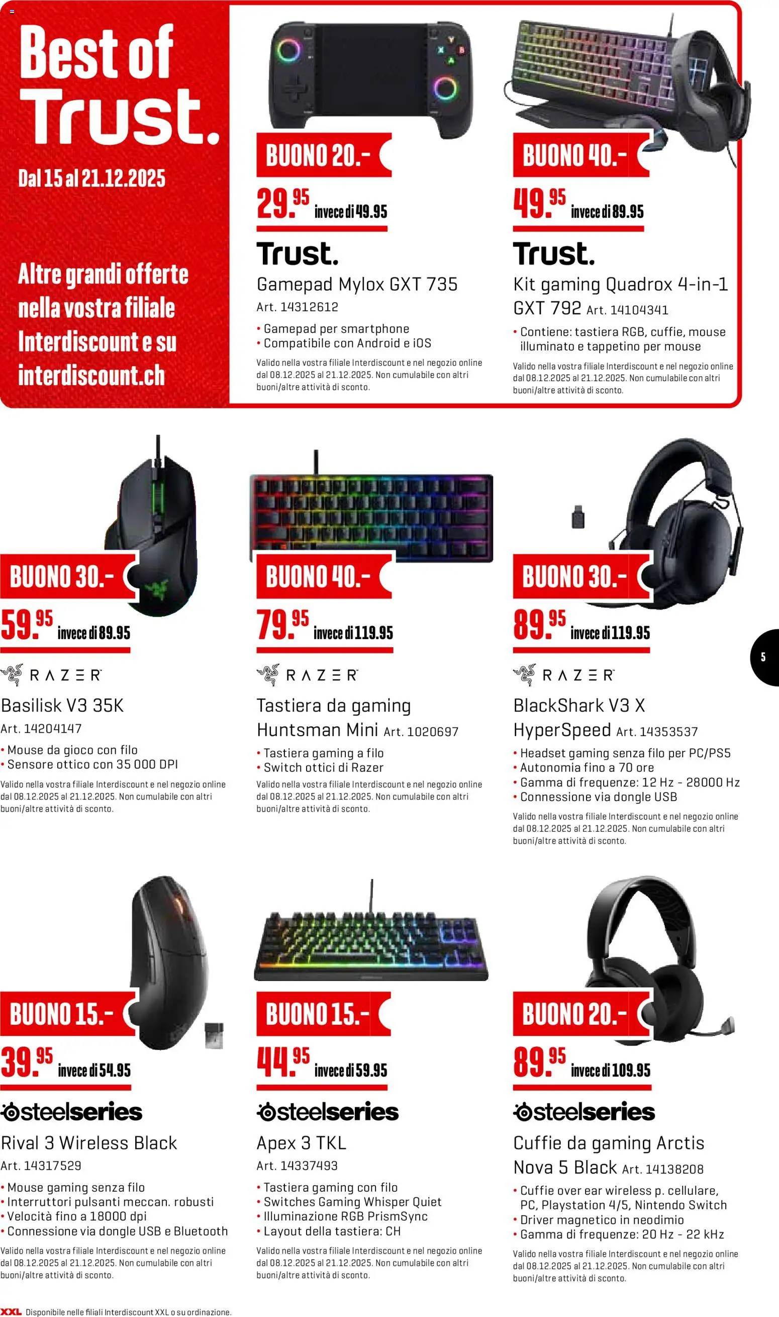 Interdiscount Aktionen Christmas IT – gültig ab 15.12.2025 | Seite: 5 | Produkte: Headset, Smartphone, Playstation, Usb