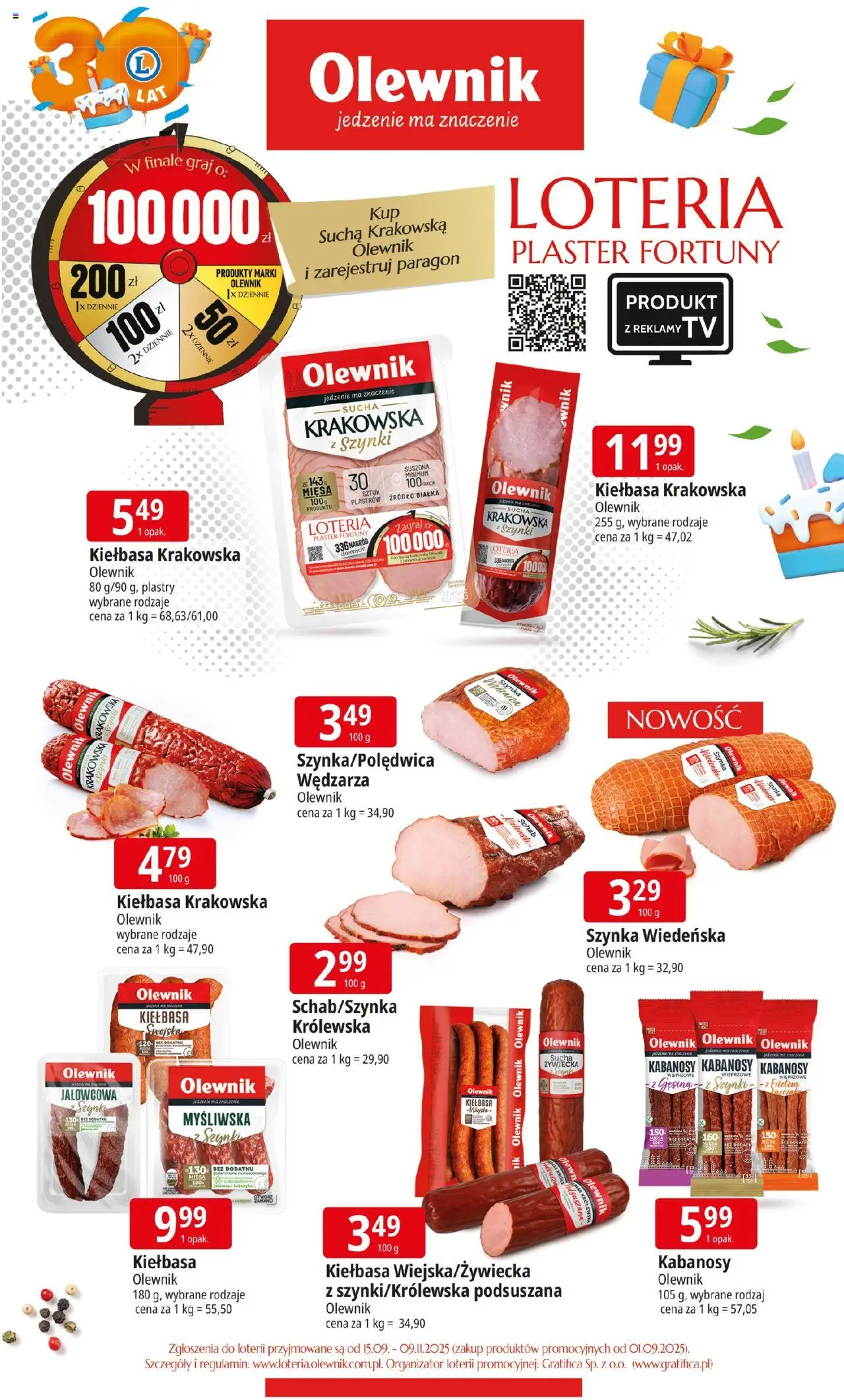 E.Leclerc Gazetka od 14.10.2025 | Strona: 26 | Produkty: Kiełbasa, Kabanosy, Szynka, Kiełbasa krakowska