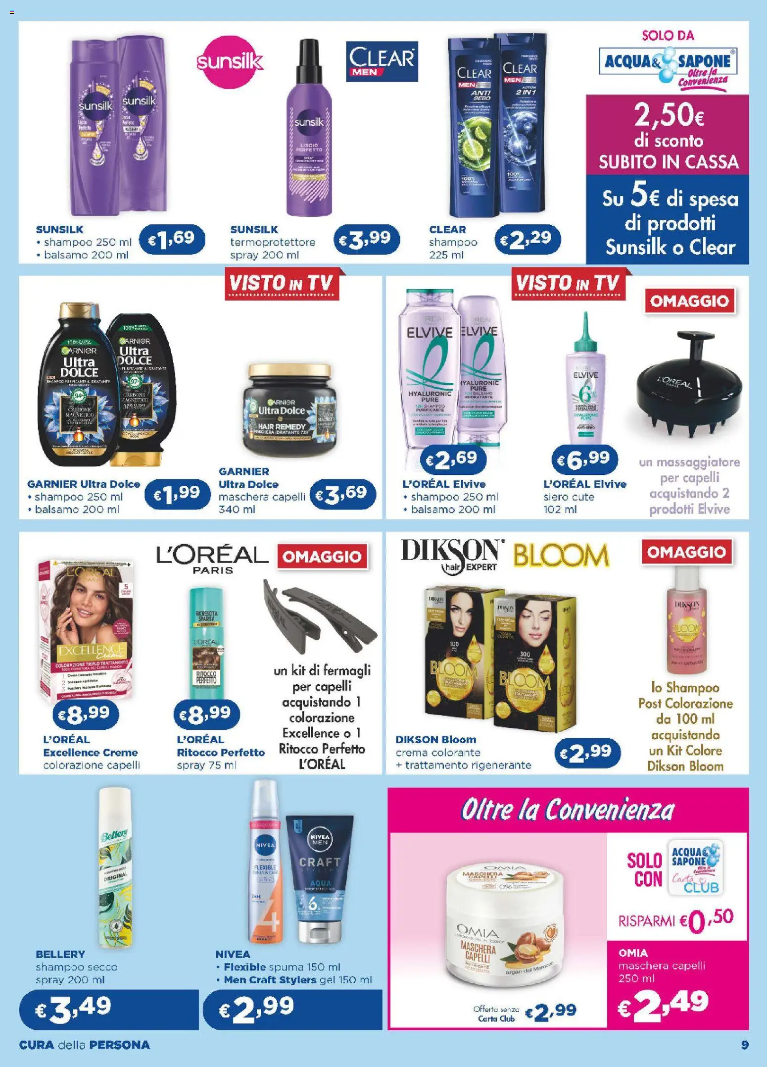 Volantino Acqua e Sapone del 06.11.2025 | Pagina: 9 | Prodotti: Crema, Maschera, Sapone, TV