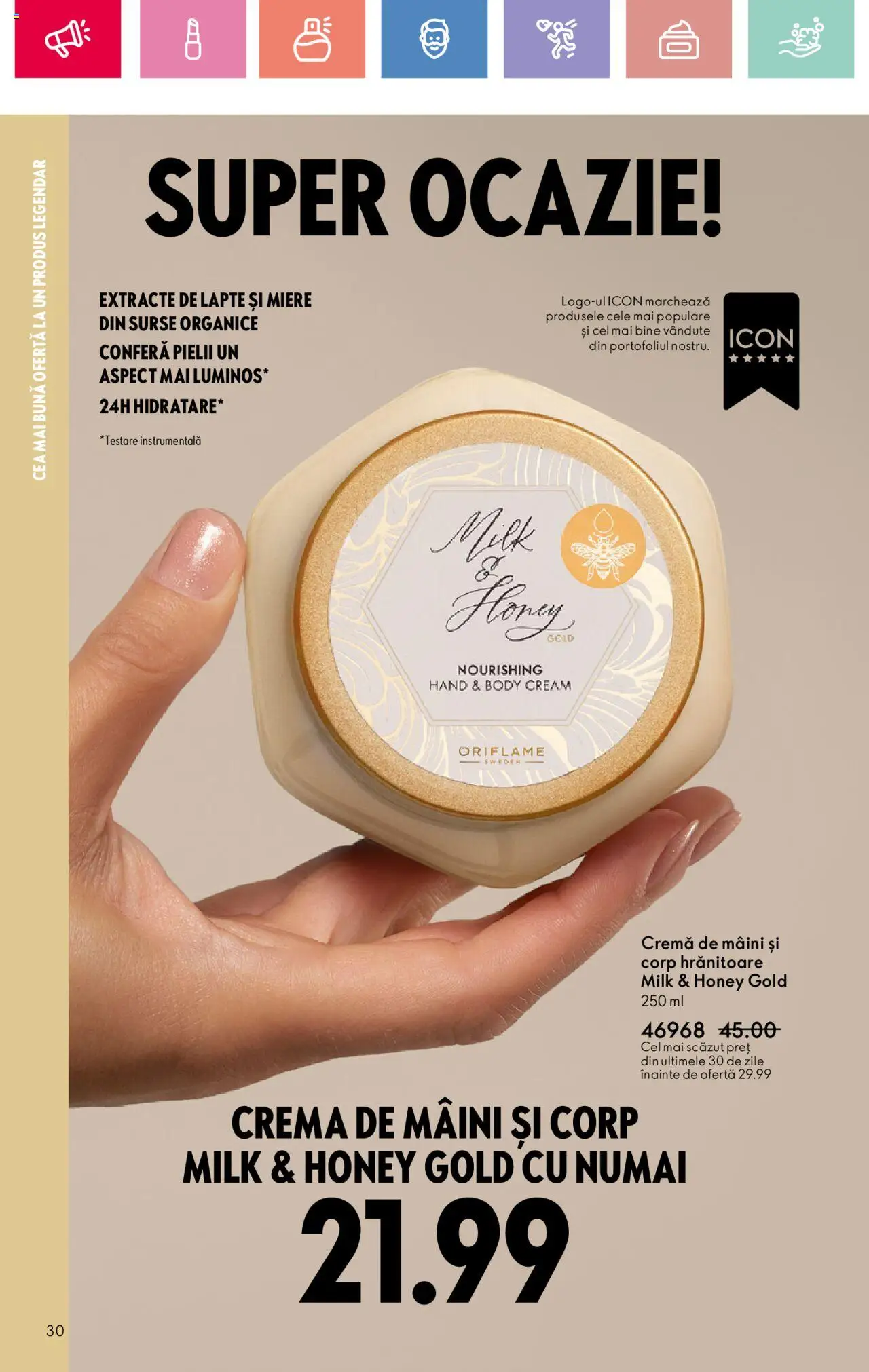 Oriflame catalog 11 2025 – valabil de la 27.07.2025 | Pagină: 30 | Produse: Body, Lapte, Cremă, Cremă de mâini