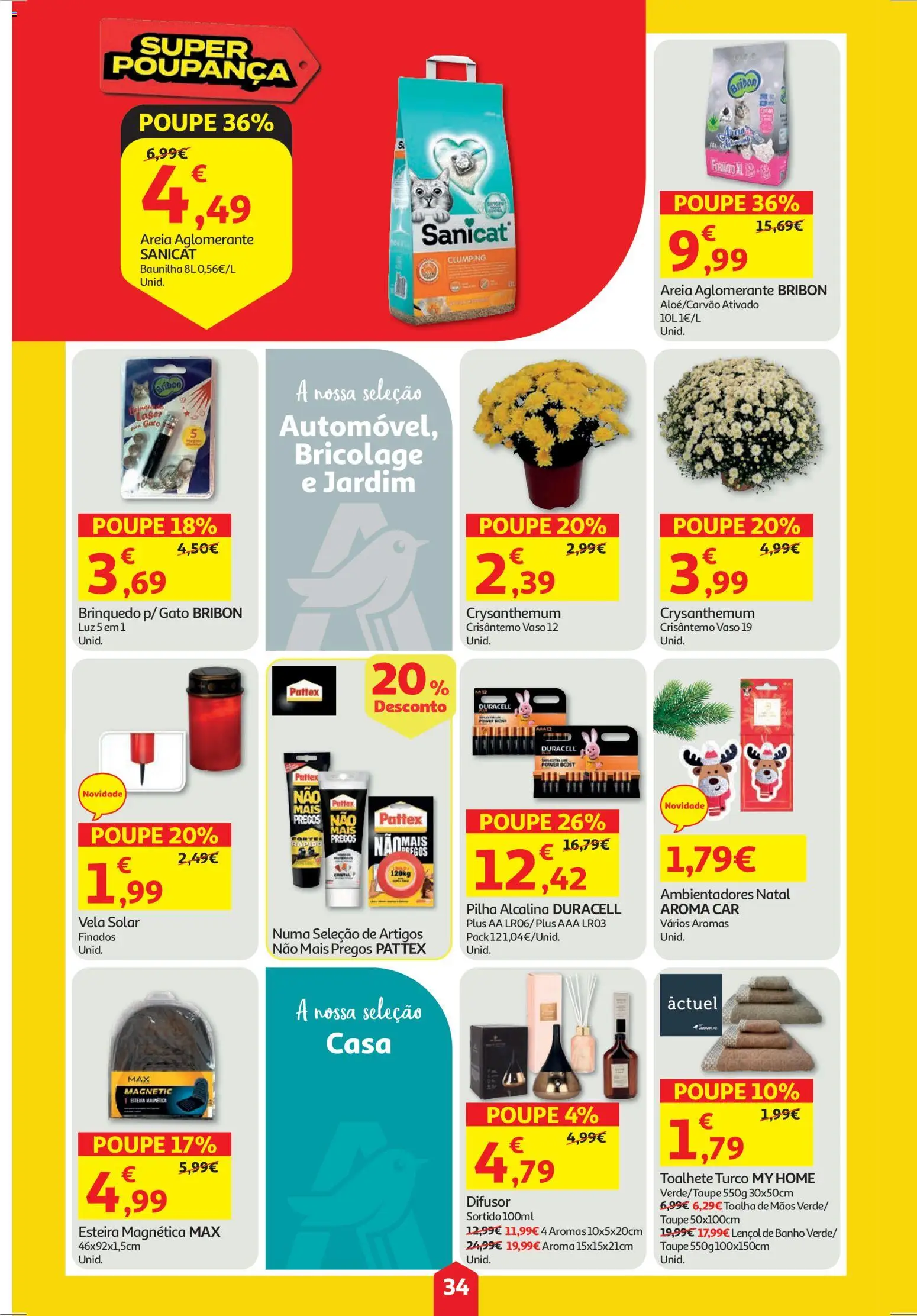 Auchan folheto │ válido de 23.10.2025 | Página: 34 | Produtos: Areia, Banho, Vaso, Difusor