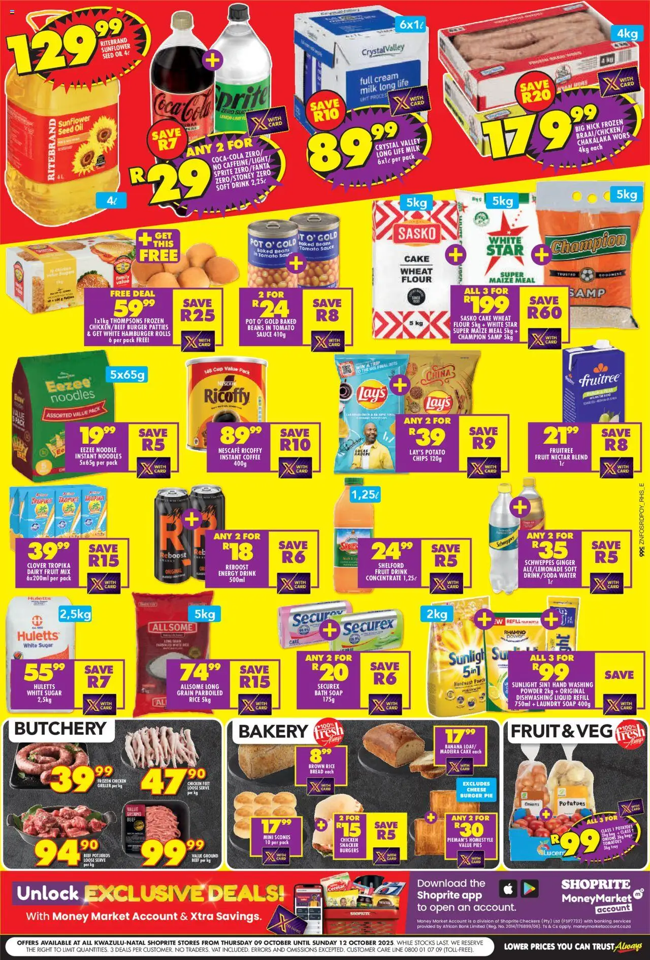 New Shoprite catalogue – valid from 09.10.2025 | Page: 2 | Products: Handwash, Bath, Milk, Bread