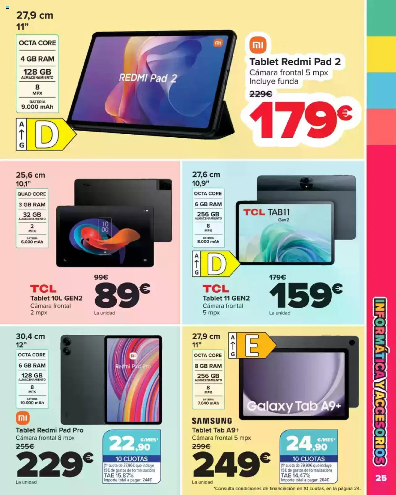 Carrefour Vuelta al Cole │ válido desde el 18.08.2025 | Página: 25 | Productos: Tablet, Cámara, Funda, Batería