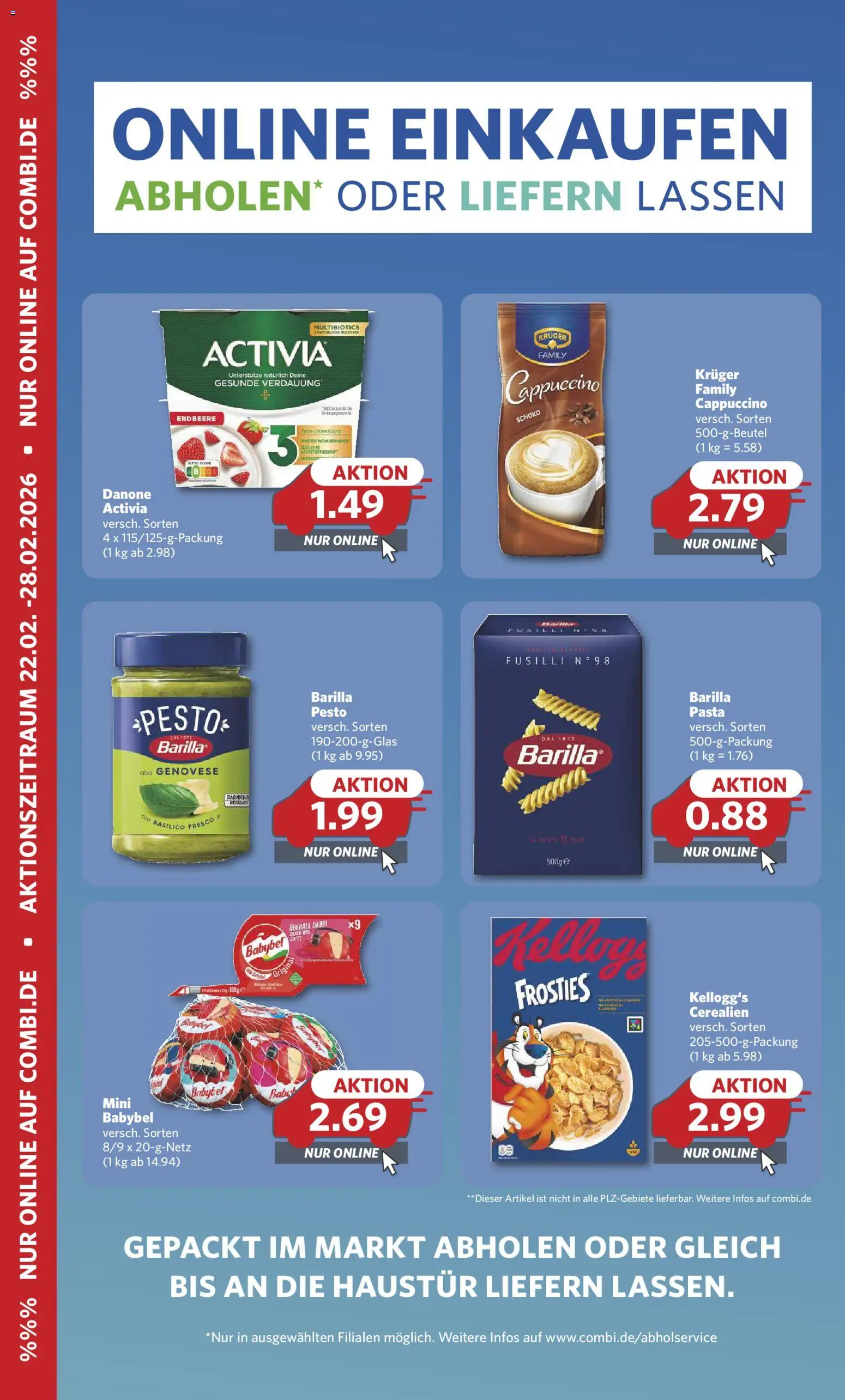 Combi Prospekt 	 – gültig ab 22.02.2026 | Seite: 27 | Produkte: Activia, Kellogg's, Pasta, Babybel