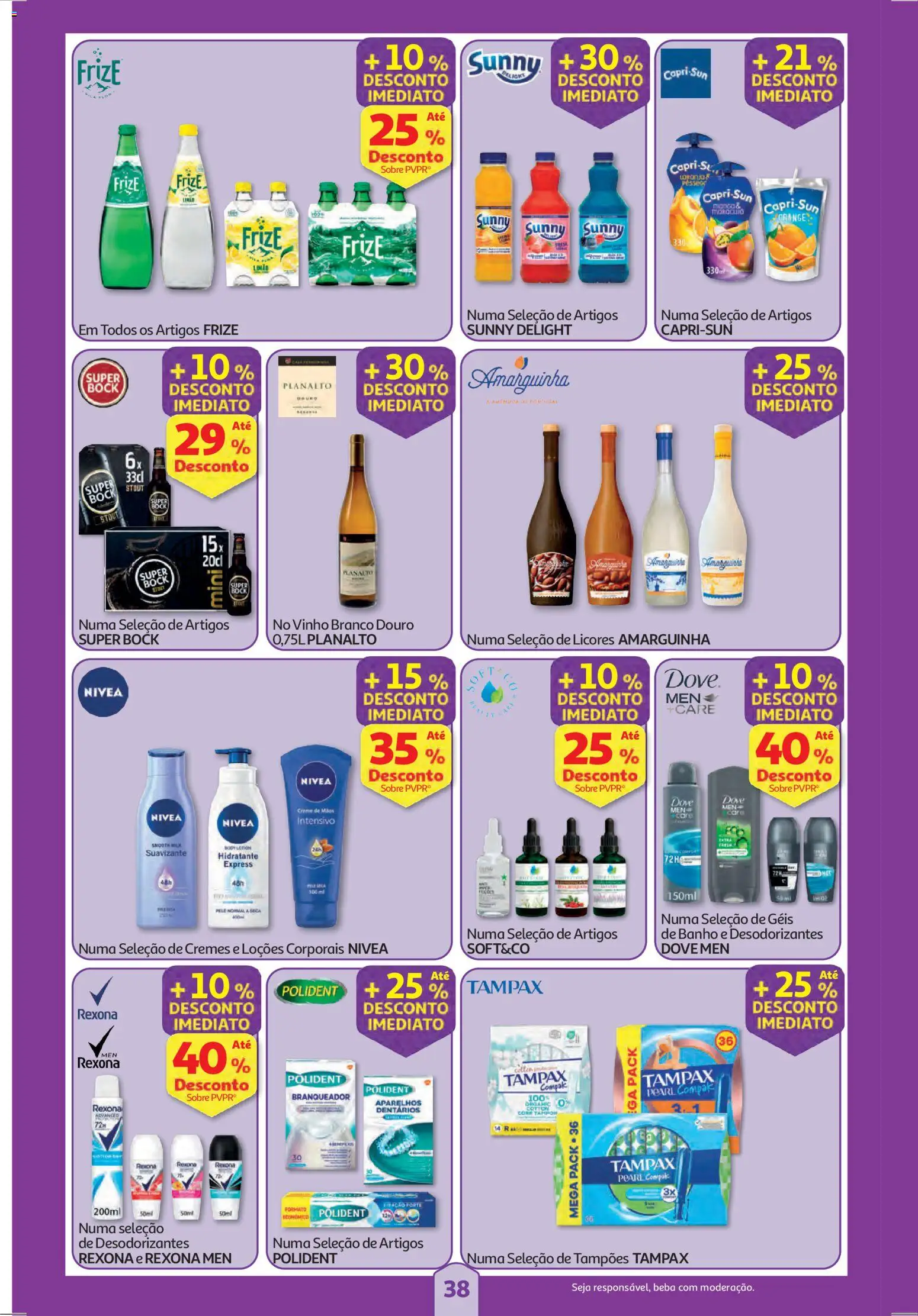 Auchan folheto │ válido de 30.10.2025 | Página: 38 | Produtos: Super bock, Banho, Vinho, Creme
