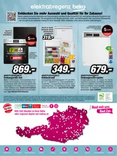 RED ZAC Beko & Elektrabregenz ab 18.03.2026 gültig | Seite: 8 | Produkte: Wasser, Kühlschrank, Herd