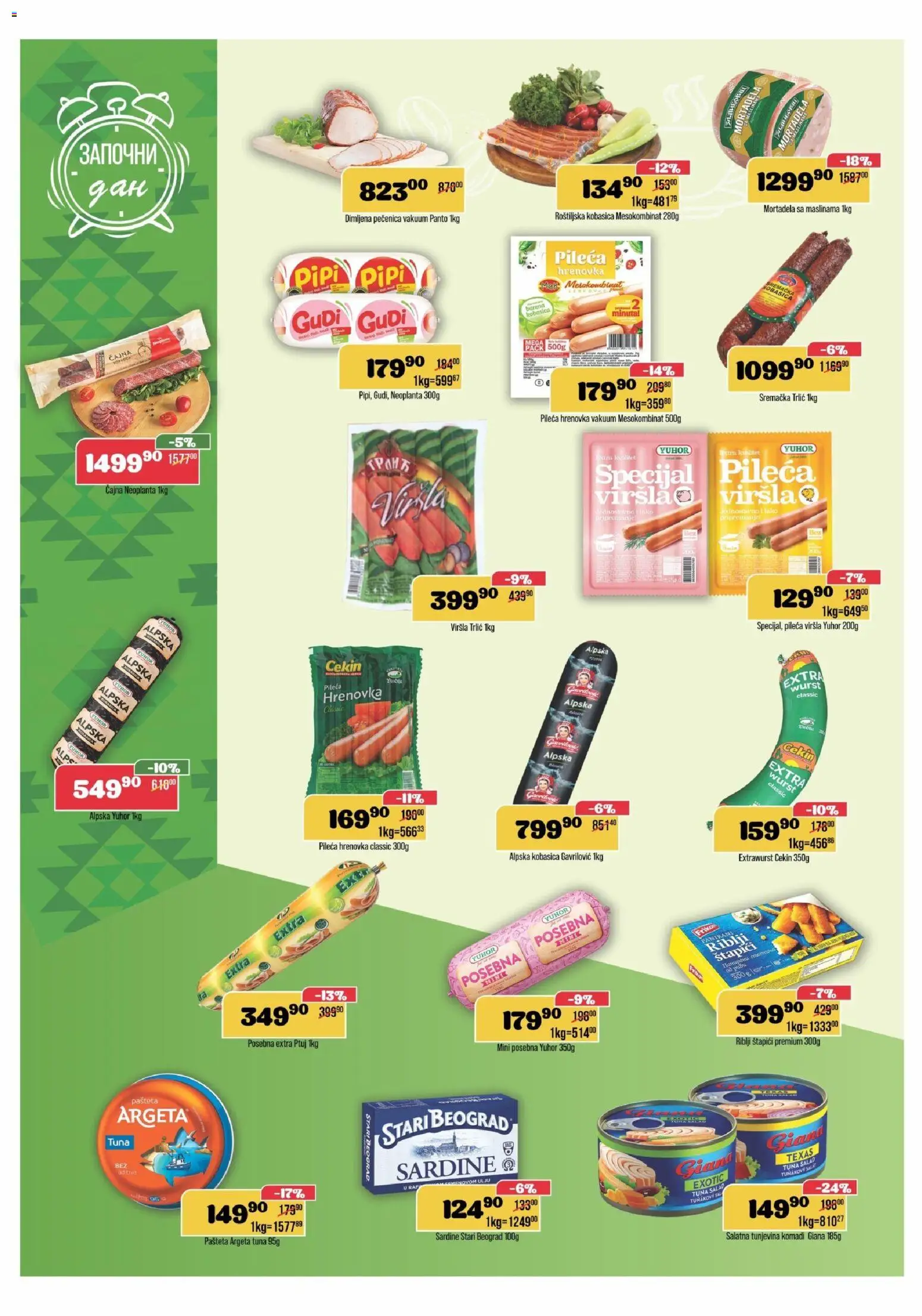 Europrom katalog - važi od 22.10.2025 | Strana: 4 | Proizvode: Mortadela, Kobasica, Pečenica, Pašteta