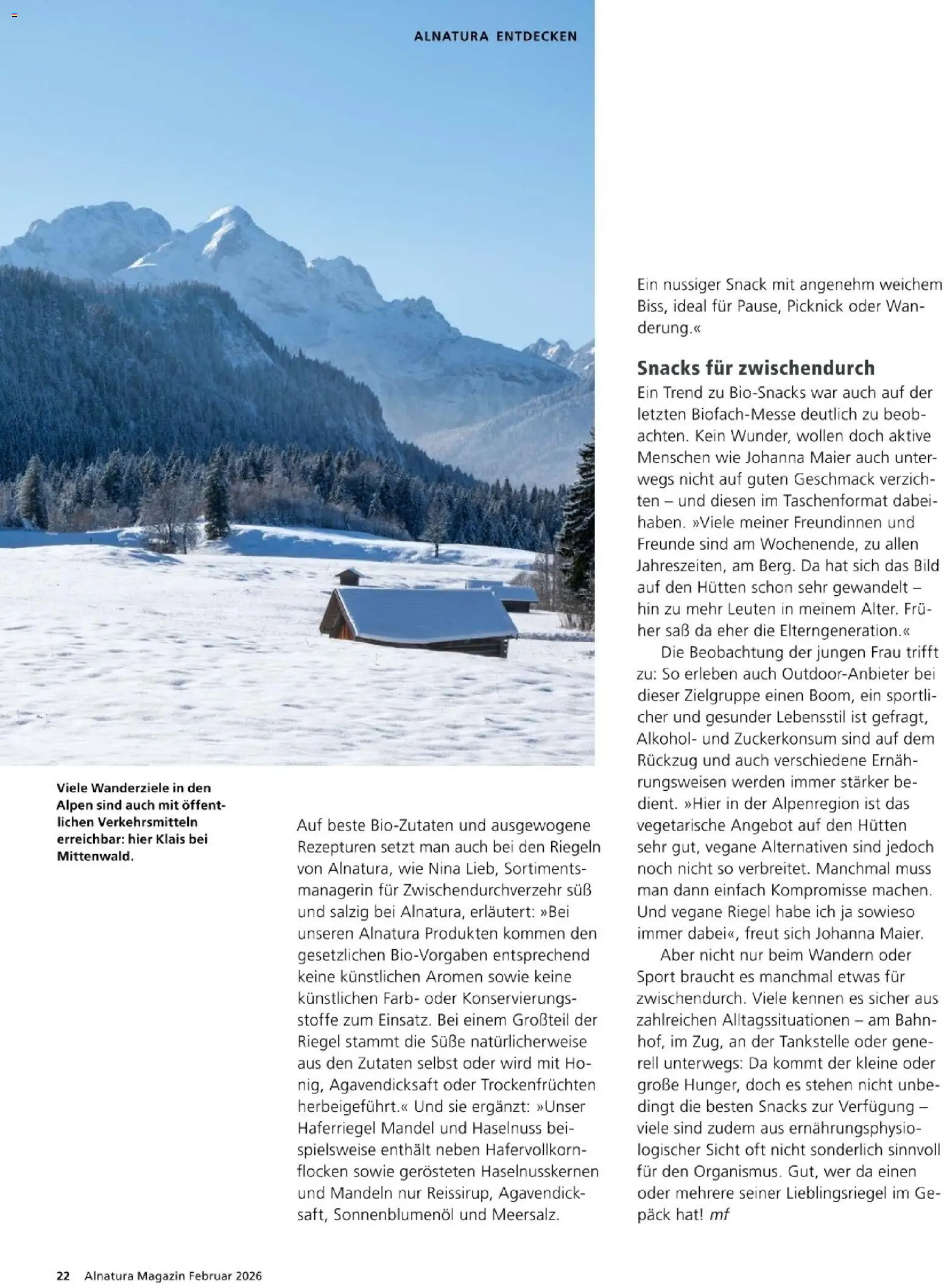 Alnatura Prospekt – gültig ab 01.02.2026 | Seite: 22 | Produkte: Sonnenblumenol, Mandeln, Flocken