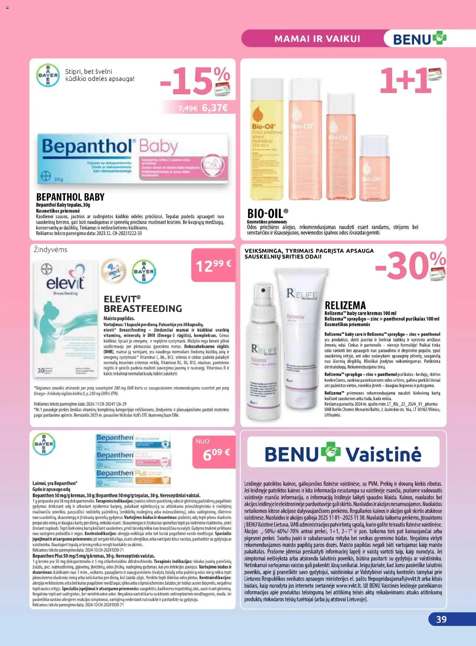 BENU akcijos nuo 01.11.2025 | Puslapis: 39 | Prekių: Kremas