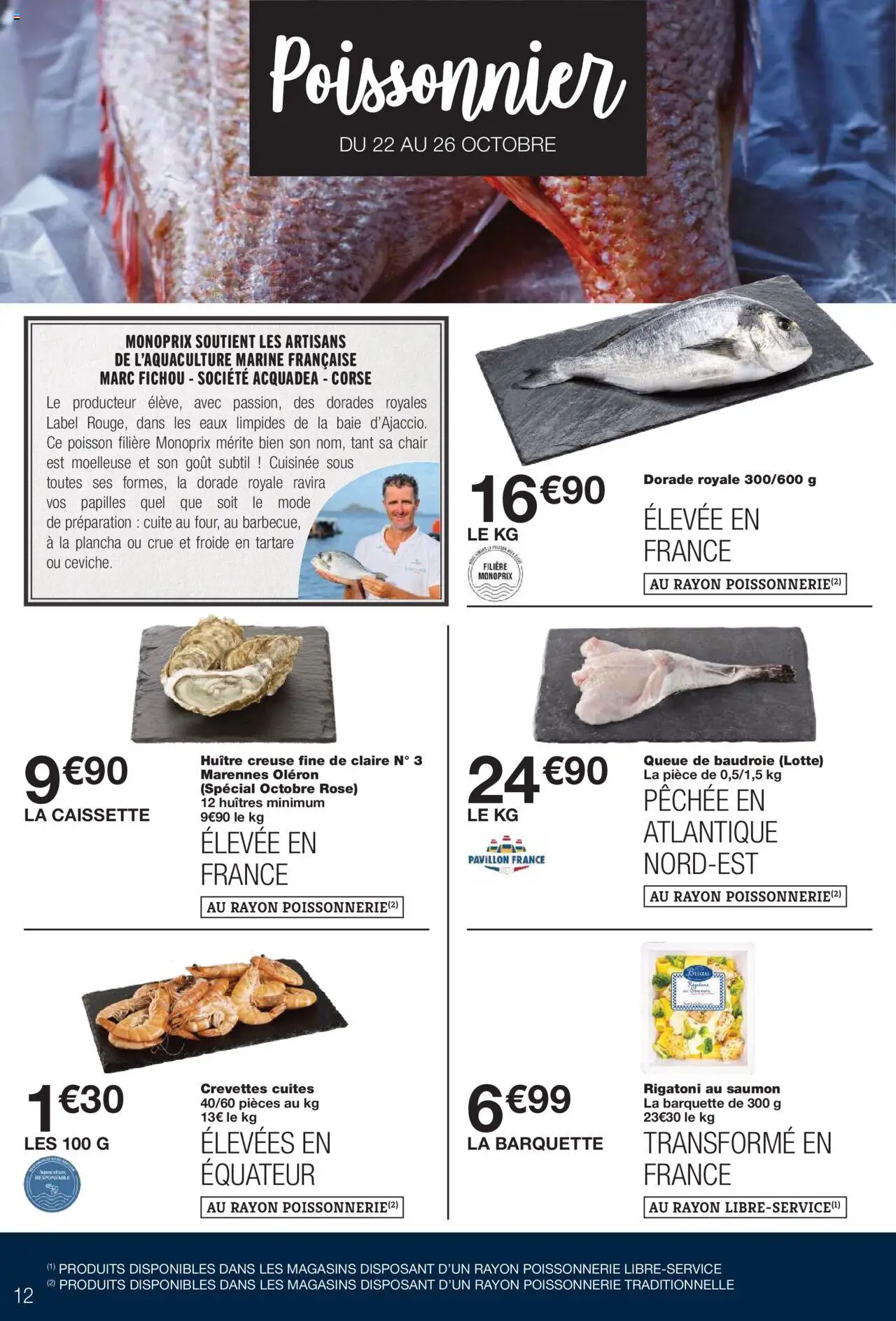 {H1} | Page: 12 | Produits: Plancha, Crevettes, Huîtres, Saumon