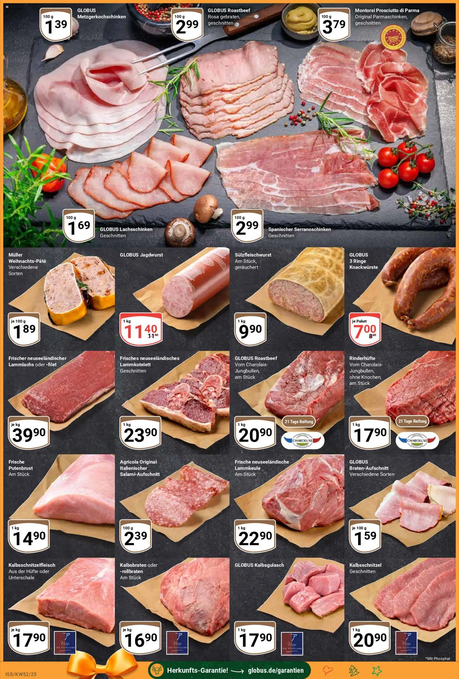 Globus Prospekt 	 – gültig ab 22.12.2025 | Seite: 2 | Produkte: Lammkeule, Roastbeef