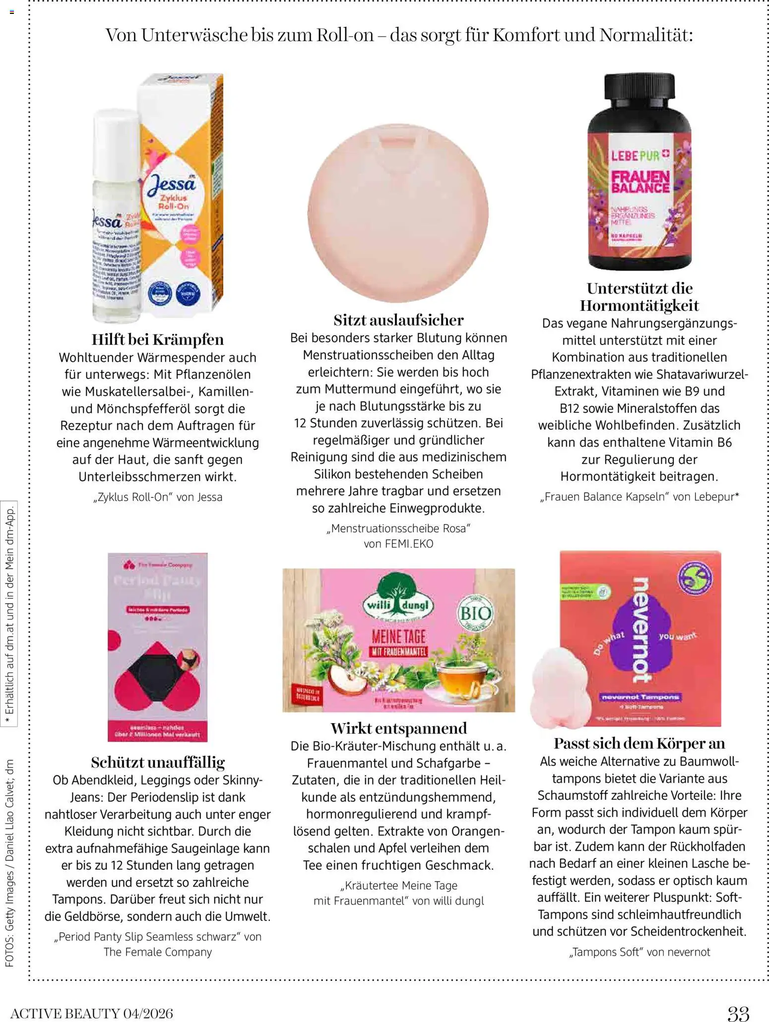dm drogerie markt Active Beauty Magazin 04/2026 gültig ab 01.04.2026 | Seite: 33