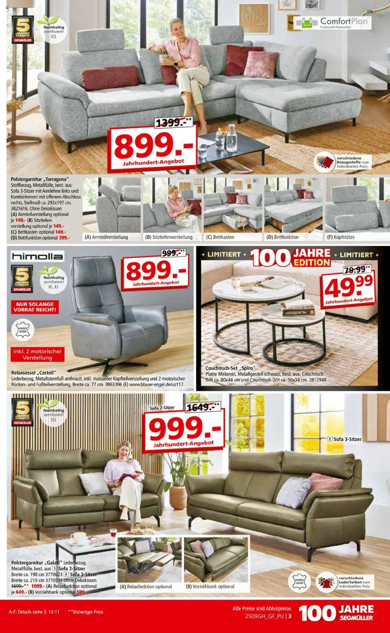 Segmüller Prospekt 	 – gültig ab 13.09.2025 | Seite: 5 | Produkte: Relaxsessel, Sofa, Couchtisch