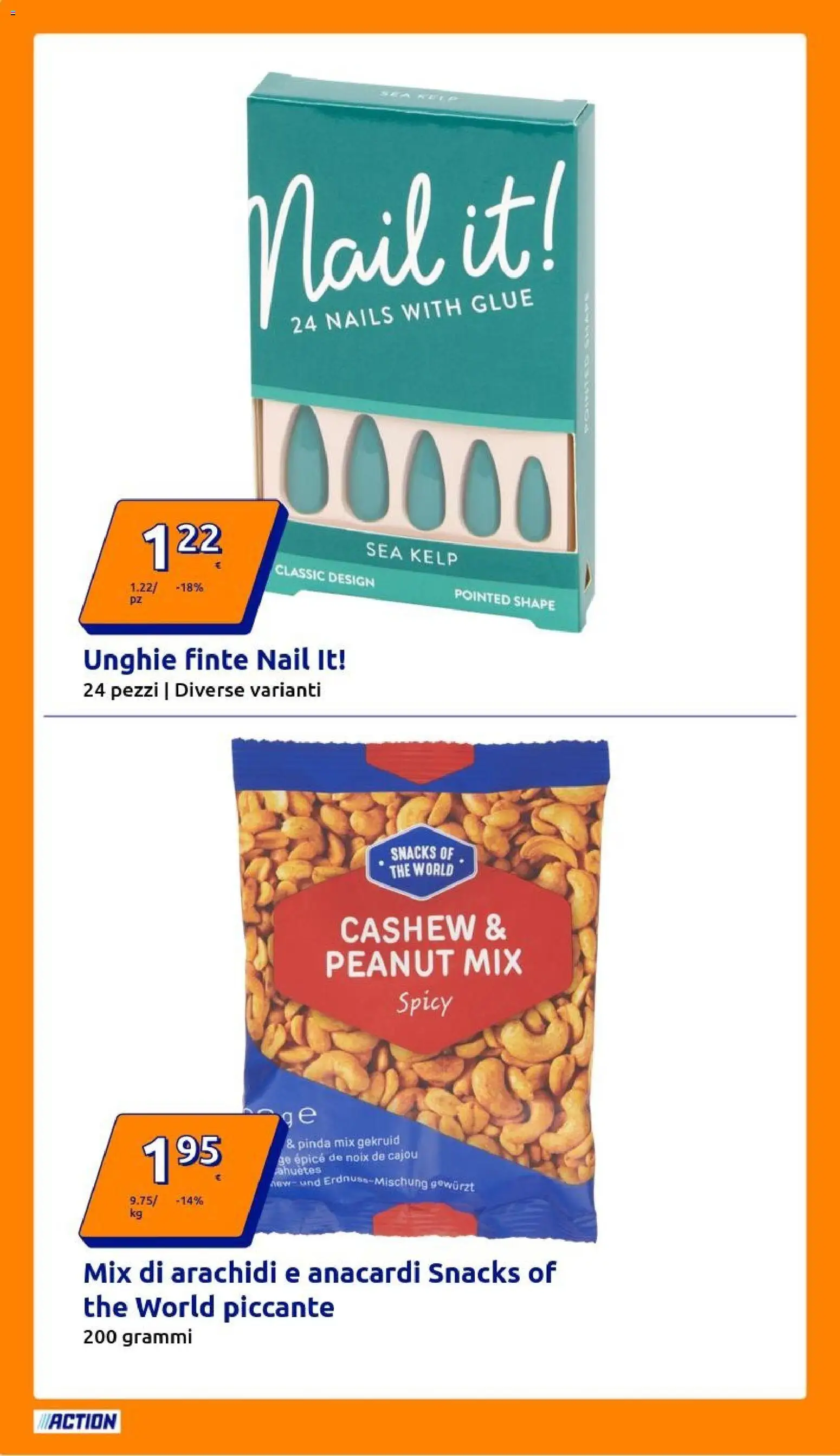 Volantino Action del 18.02.2026 | Pagina: 14 | Prodotti: Anacardi, The, Arachidi
