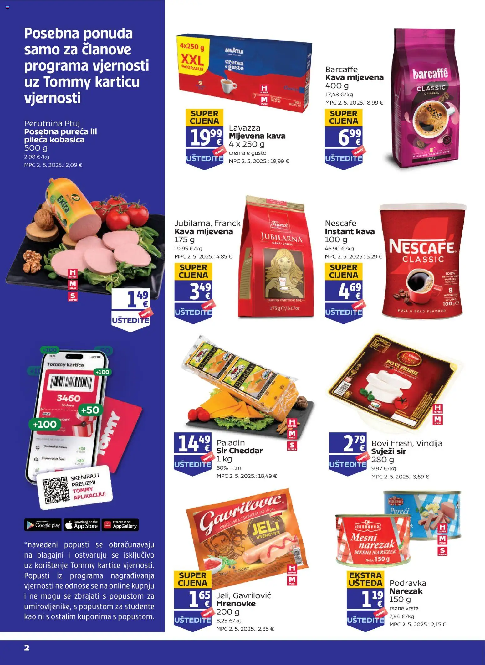 Tommy katalog | vrijedi od 27.11.2025 | Stranica: 1 | Proizvodi: Mljevena kava, Nescafe, Narezak, Barcaffe