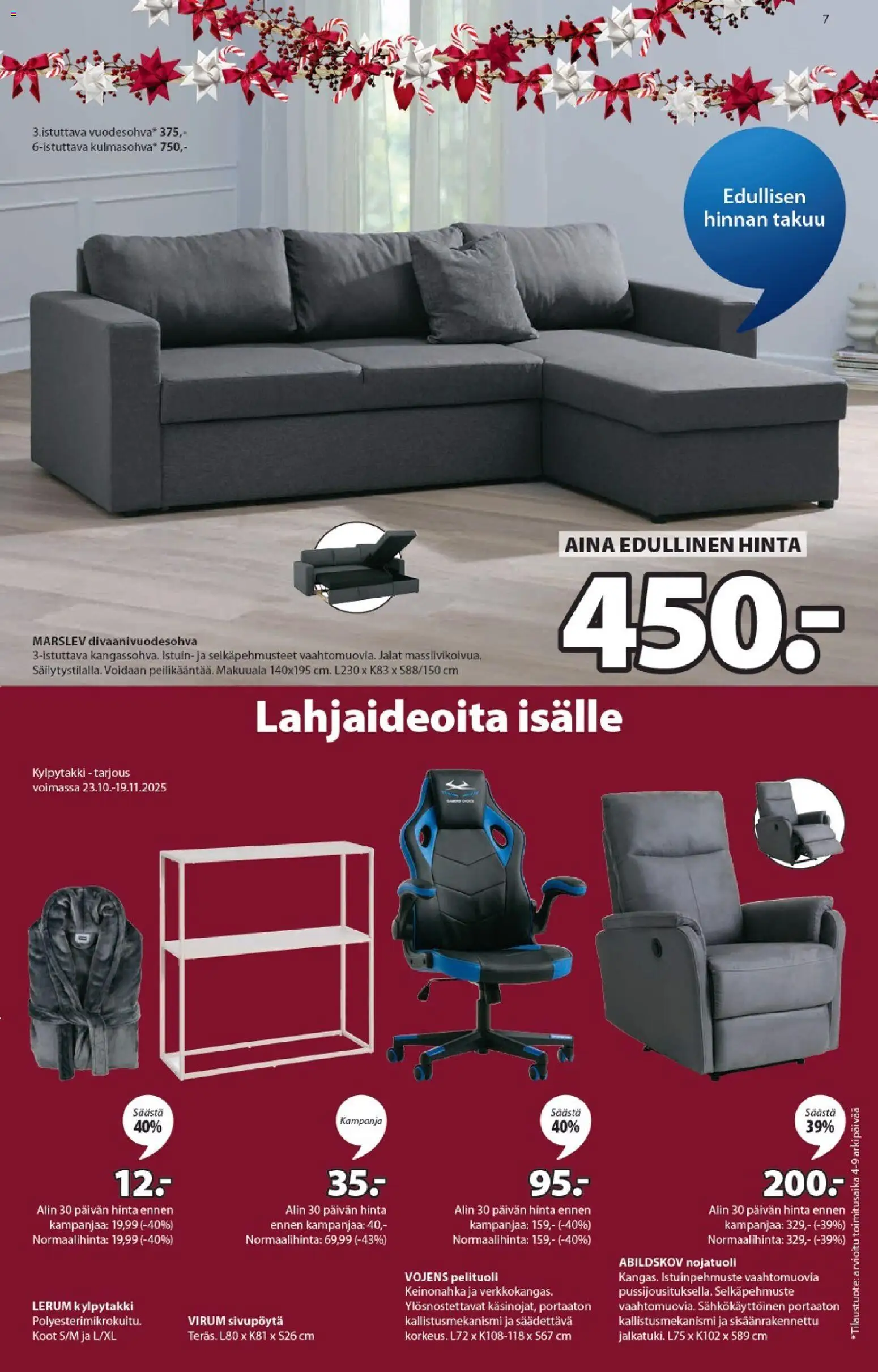 JYSK tarjoukset – voimassa 06.11.2025 alkaen | Sivu: 7