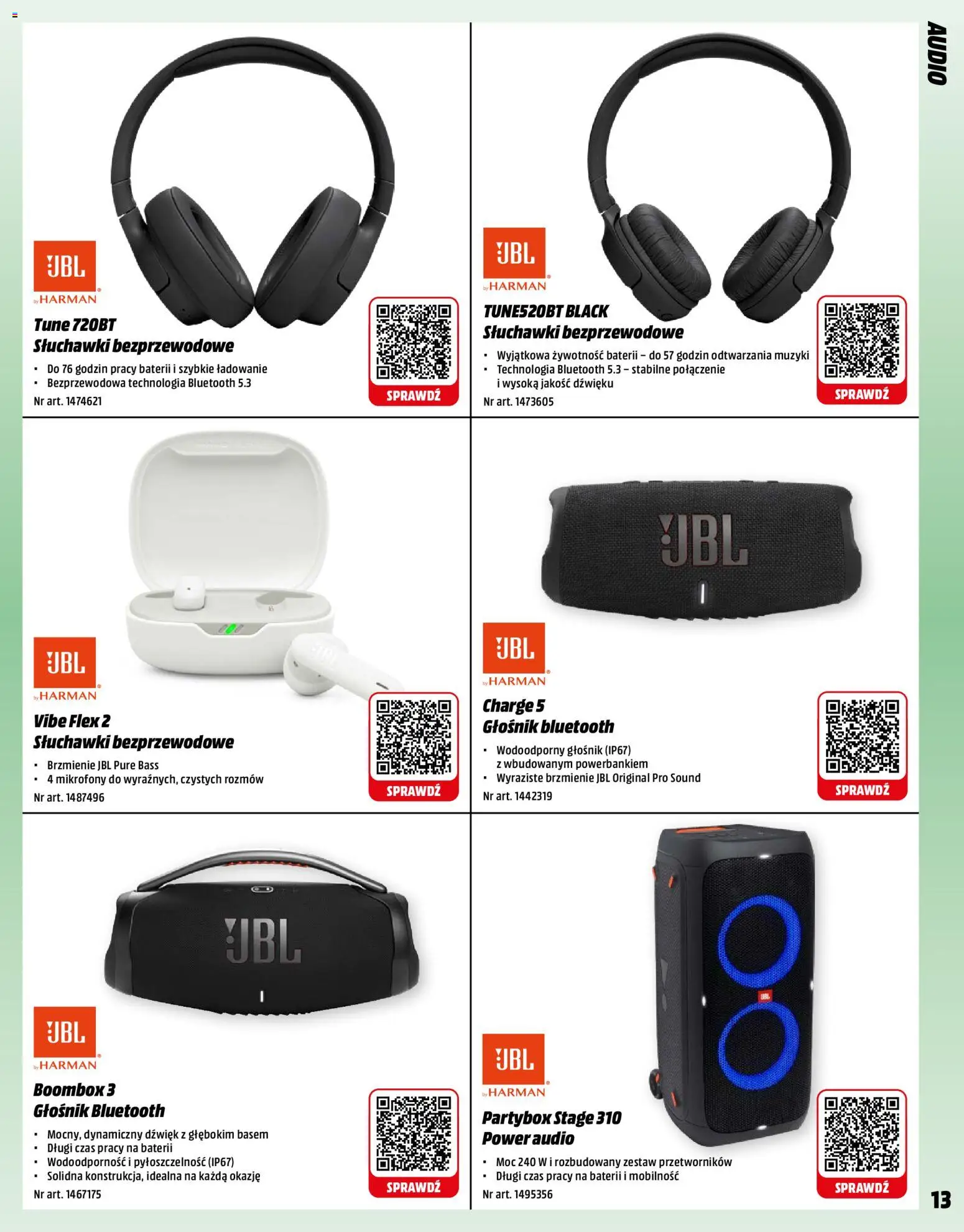 Media Markt promocje od 01.11.2025 | Strona: 13 | Produkty: Audio, Słuchawki, Głośnik, Głośnik bluetooth
