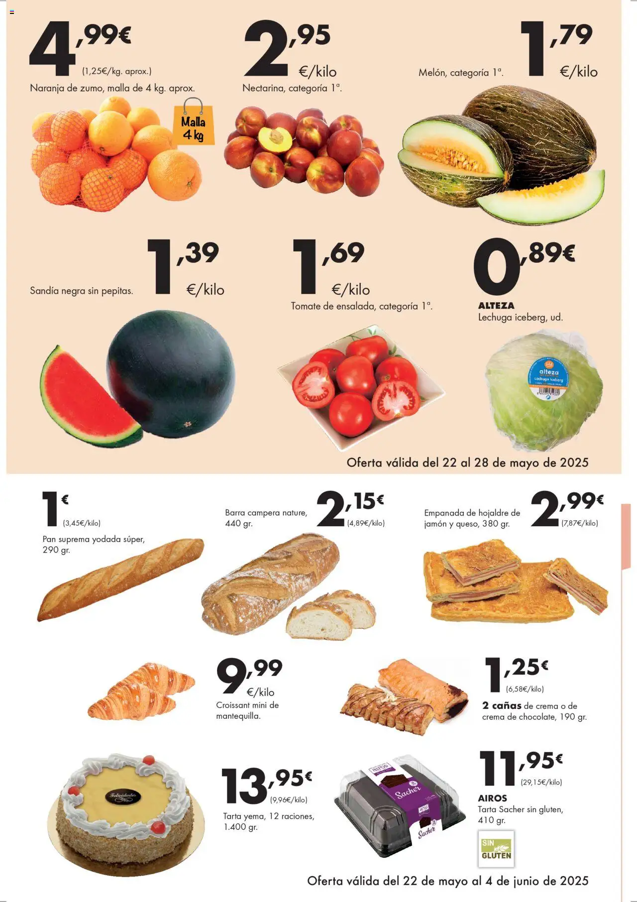 Lupa Supermercados folleto │ válido desde el 22.05.2025 | Página: 6 | Productos: Pan, Chocolate, Jamón, Croissant