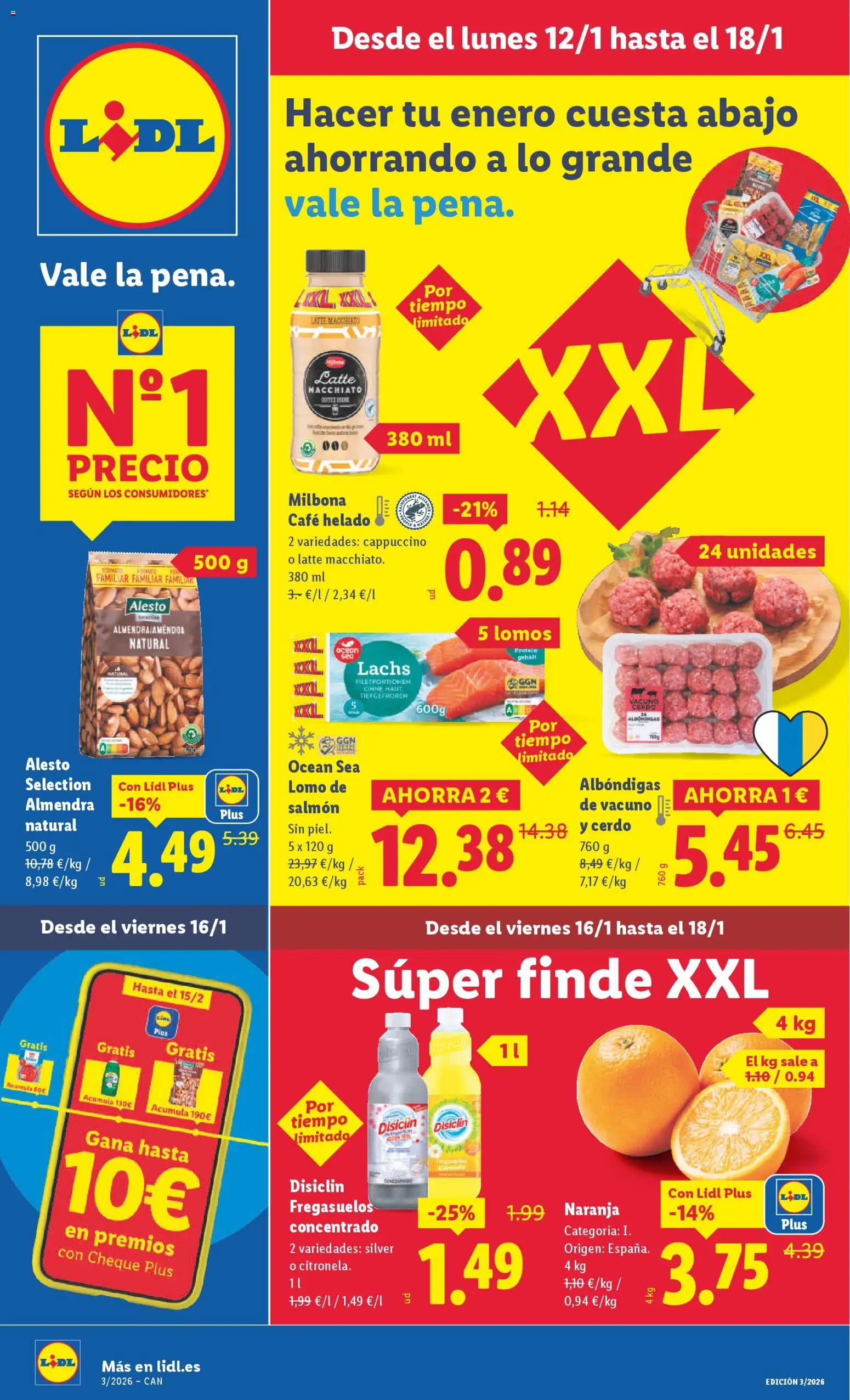 Lidl -Canarias │ válido desde el 12.01.2026 | Página: 1 | Productos: Café, Cerdo, Helado