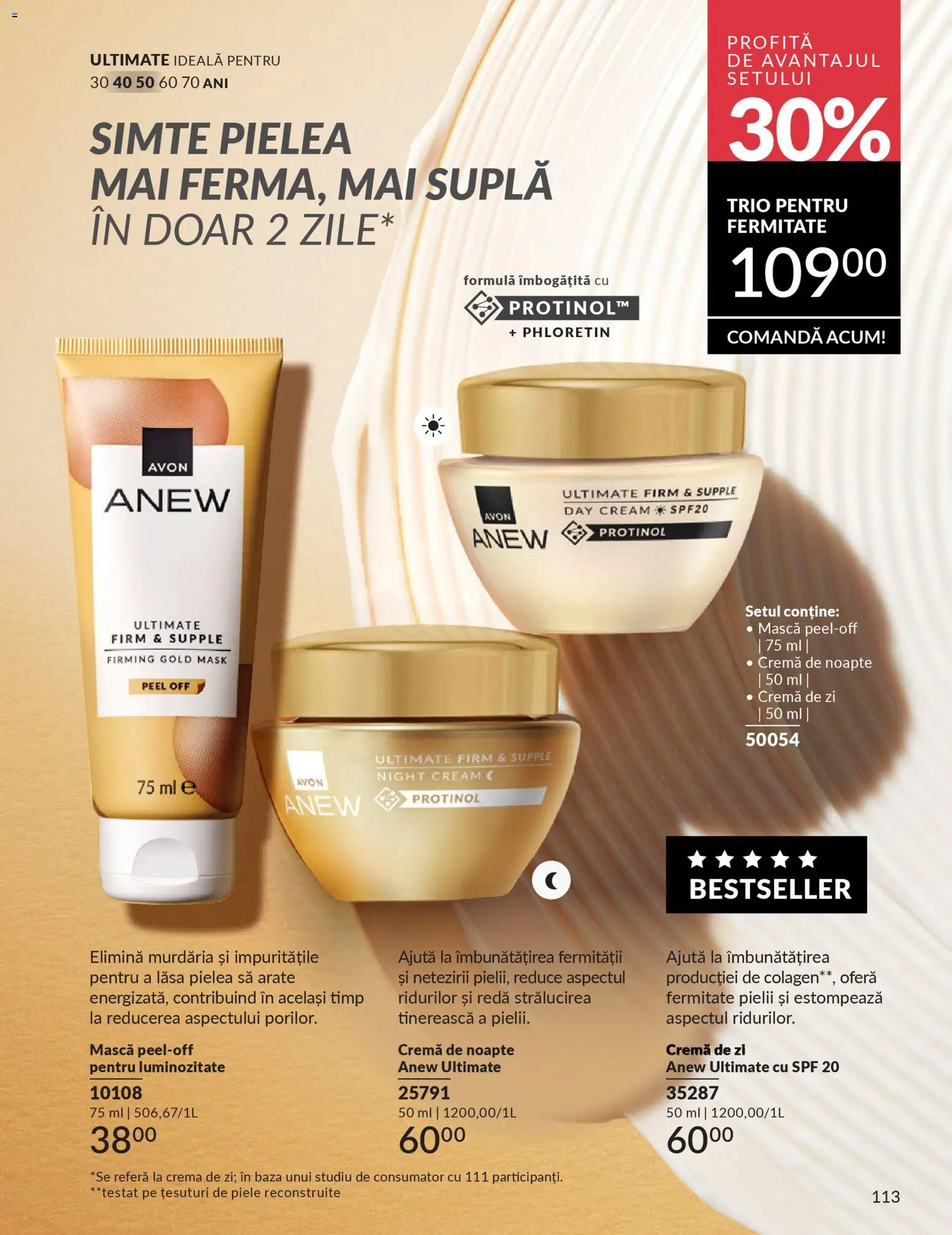 Noul catalog Avon – valabil de la 01.03.2026 | Pagină: 115 | Produse: Cremă de zi, Cremă de noapte, Cremă