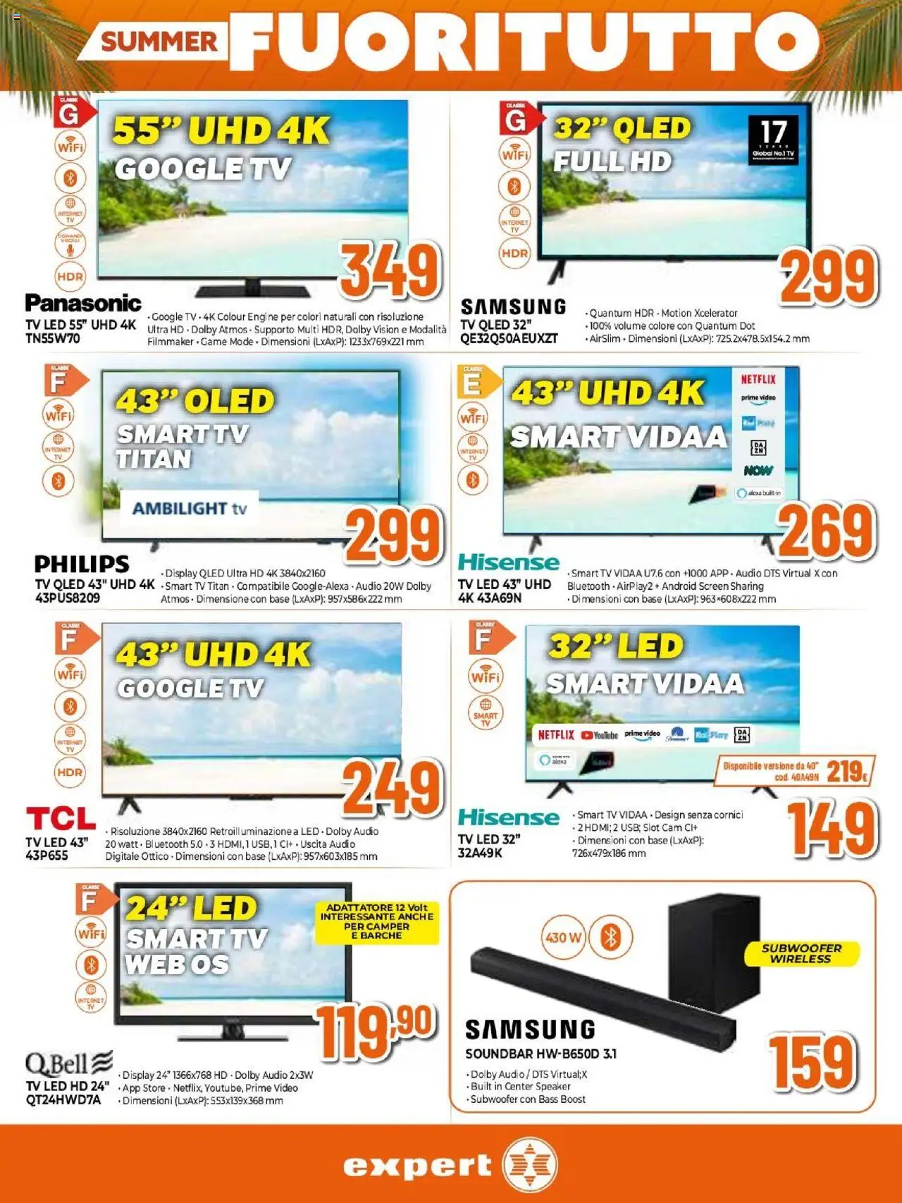 Volantino Expert del 31.07.2025 | Pagina: 26 | Prodotti: TV, Video, Audio, Speaker