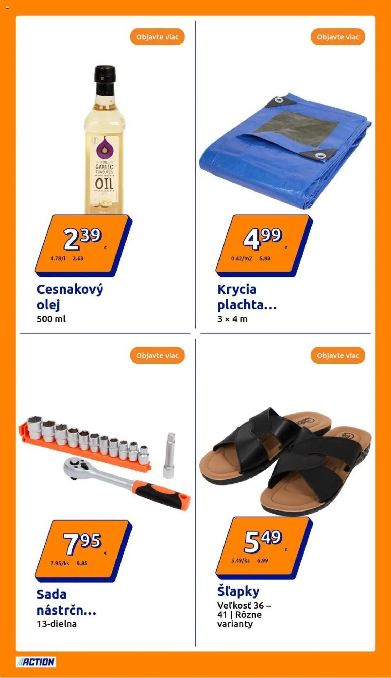Action leták │ platný od 23.07.2025 | Strana: 24 | Produkty: Plachta, Olej, Šľapky