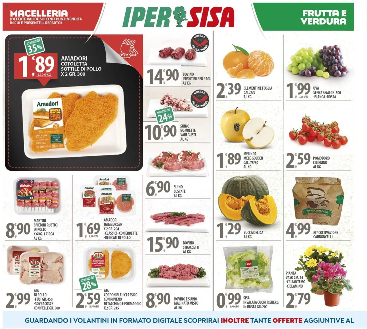 Volantino SISA del 14.10.2025 | Pagina: 4 | Prodotti: Frutta, Formaggio, Zucca, Macinato