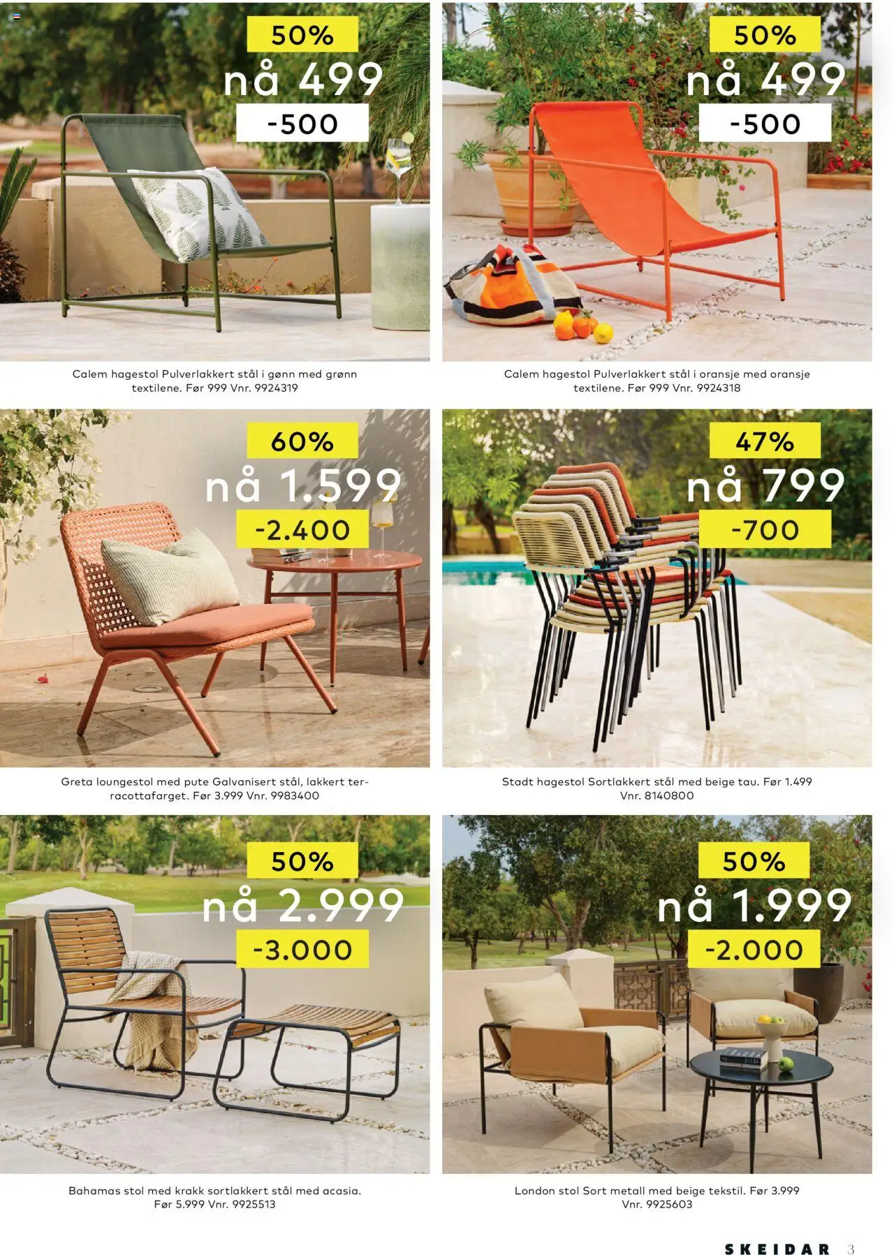 | Side: 3 | Produkter: Krakk, Hagestol, Pute, Stol