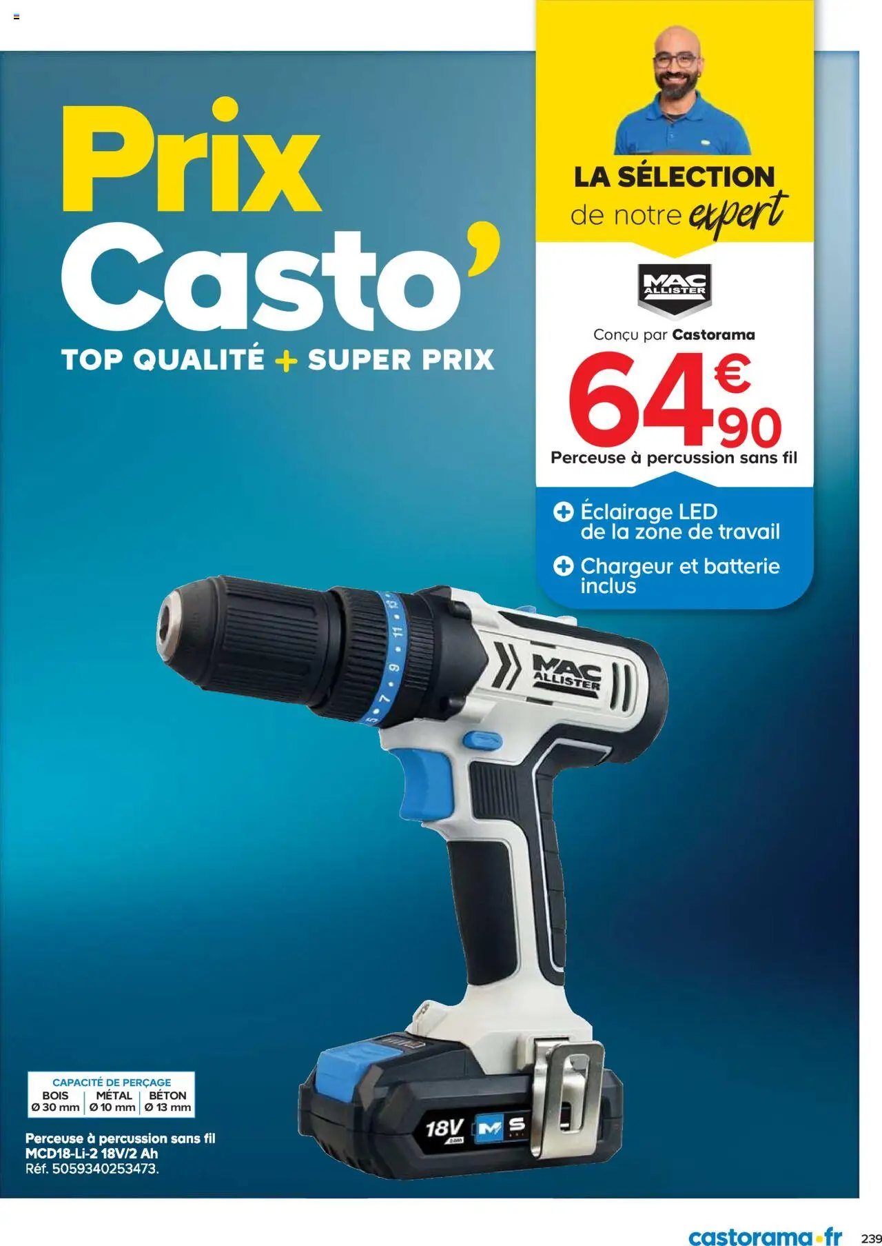 {H1} | Page: 239 | Produits: Perceuse, Batterie