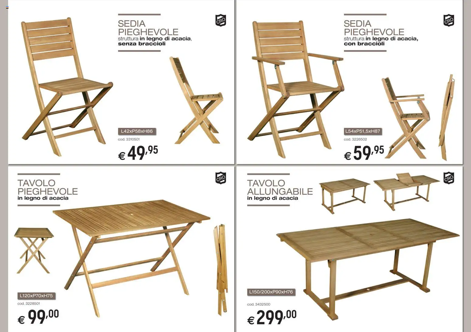 Volantino Brico OK del 05.03.2026 | Pagina: 24 | Prodotti: Braccioli, Tavolo, Sedia
