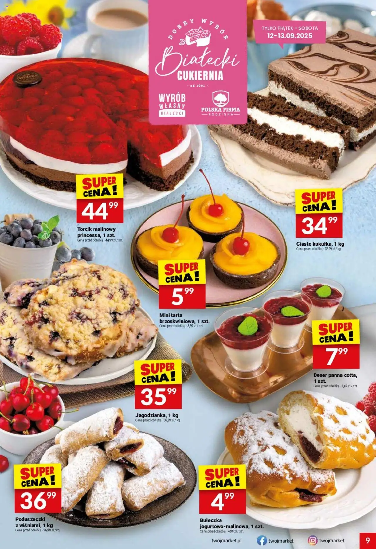 Twój Market Gazetka od 10.09.2025 | Strona: 9 | Produkty: Ciasto