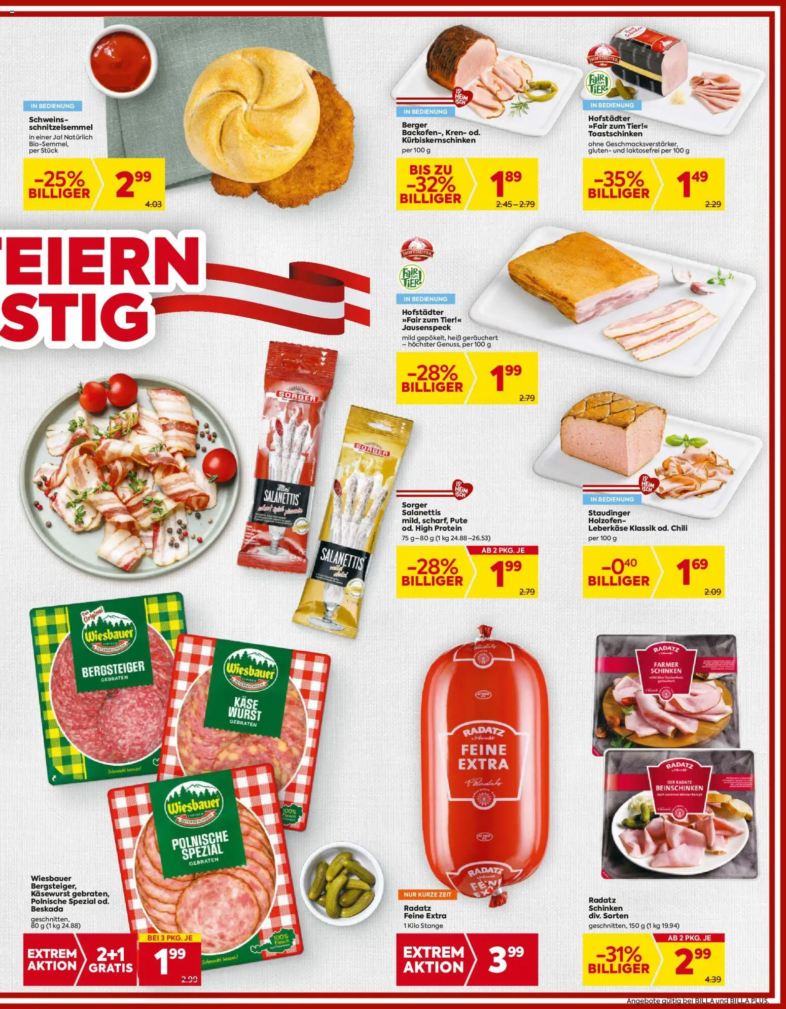Billa Flugblatt gültig ab 23.10.2025 | Seite: 5 | Produkte: Chili, Käse, Schinken