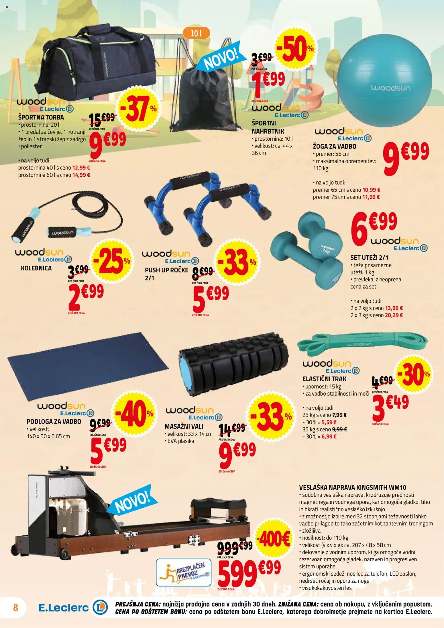 Novi E.leclerc katalog ponudbe – veljaven od 07.01.2026 | Stran: 8 | Izdelki: Torba, Teza, Prevleka, Nahrbtnik