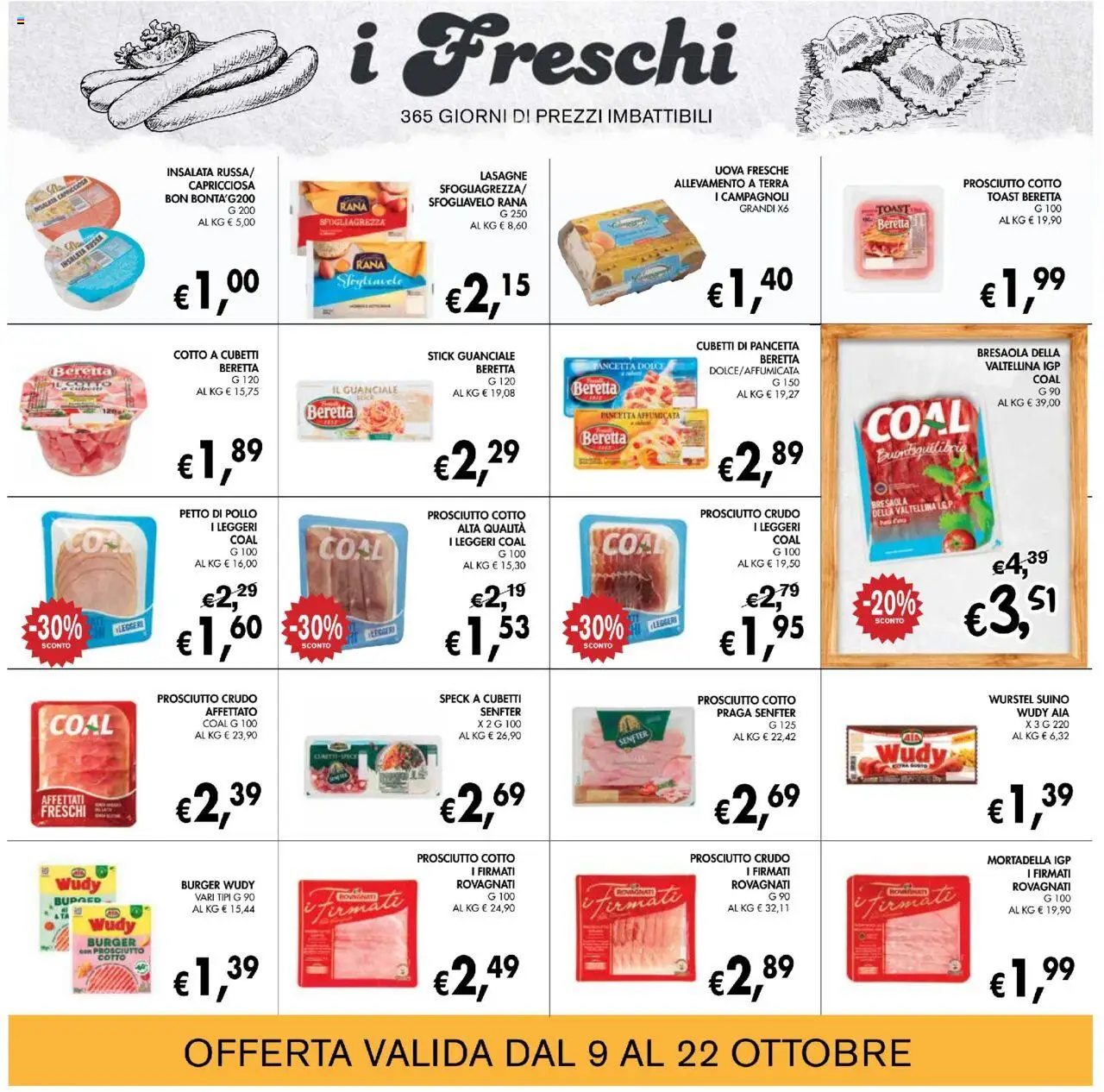 Volantino Coal del 09.10.2025 | Pagina: 11 | Prodotti: Insalata, Suino, Insalata russa, Terra