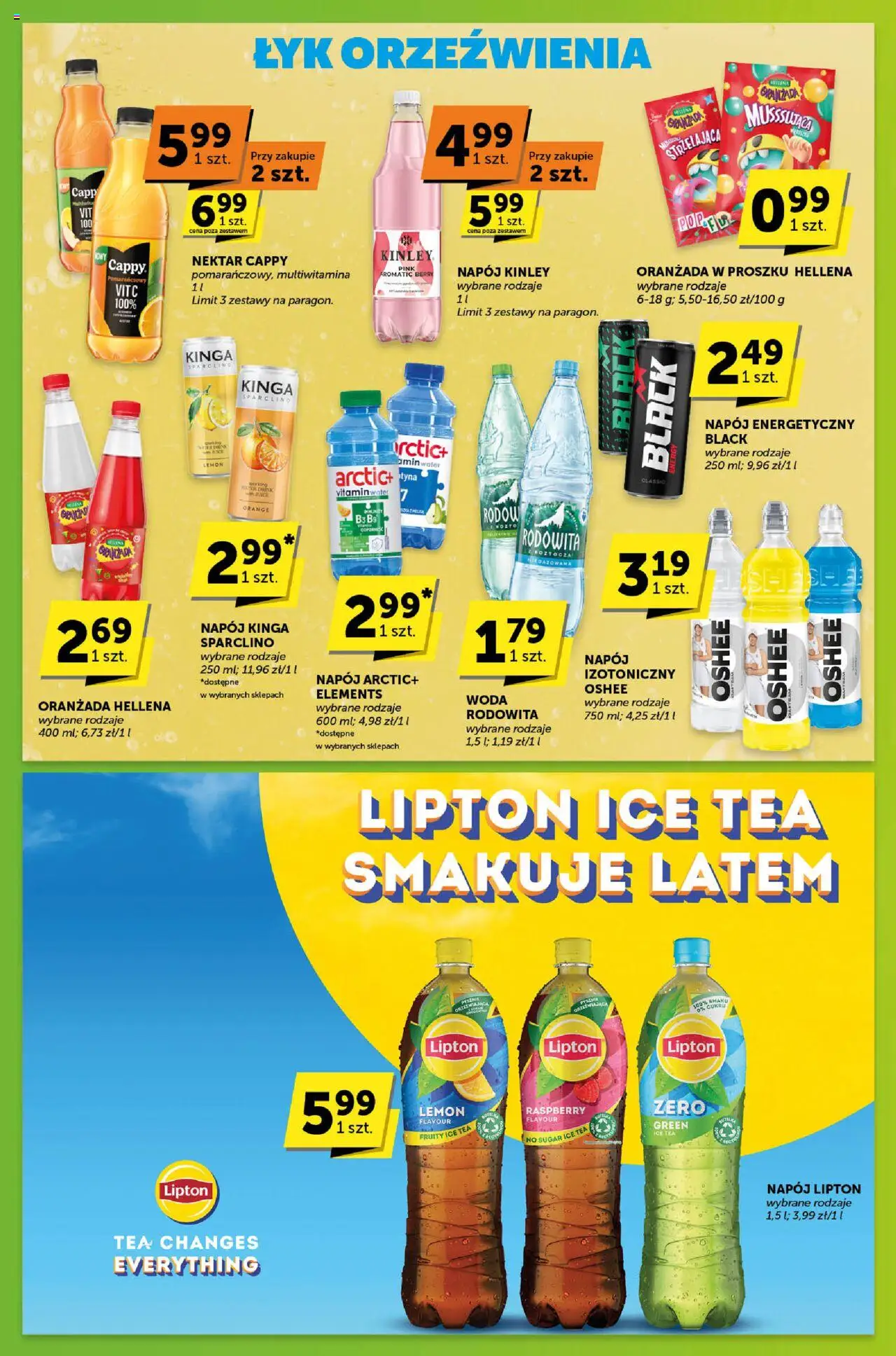Groszek Gazetka - Sprawdź, co więcej od 21.08.2025 | Strona: 8 | Produkty: Ice Tea, Oranżada hellena, Oranżada w proszku, Woda