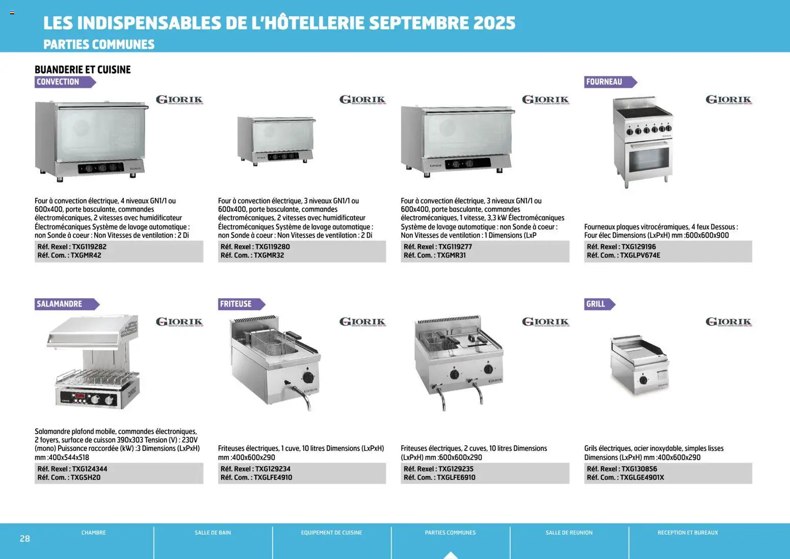 {H1} | Page: 28 | Produits: Four, Grill, Humidificateur, Friteuse