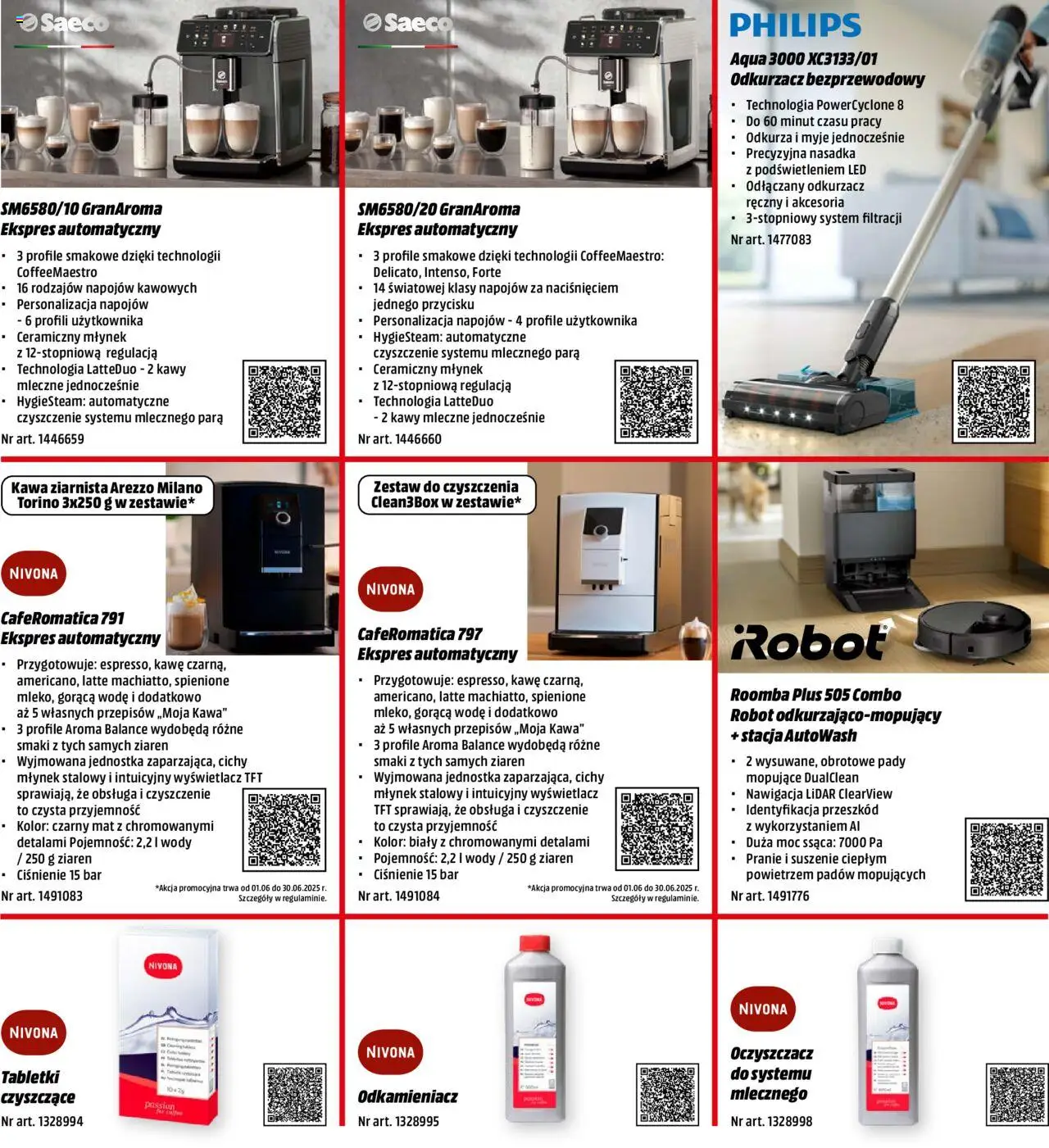 Media Markt promocje - Moc Letnich Okazji od 01.06.2025 | Strona: 4 | Produkty: Odkurzacz, Robot, Nawigacja, Kawa