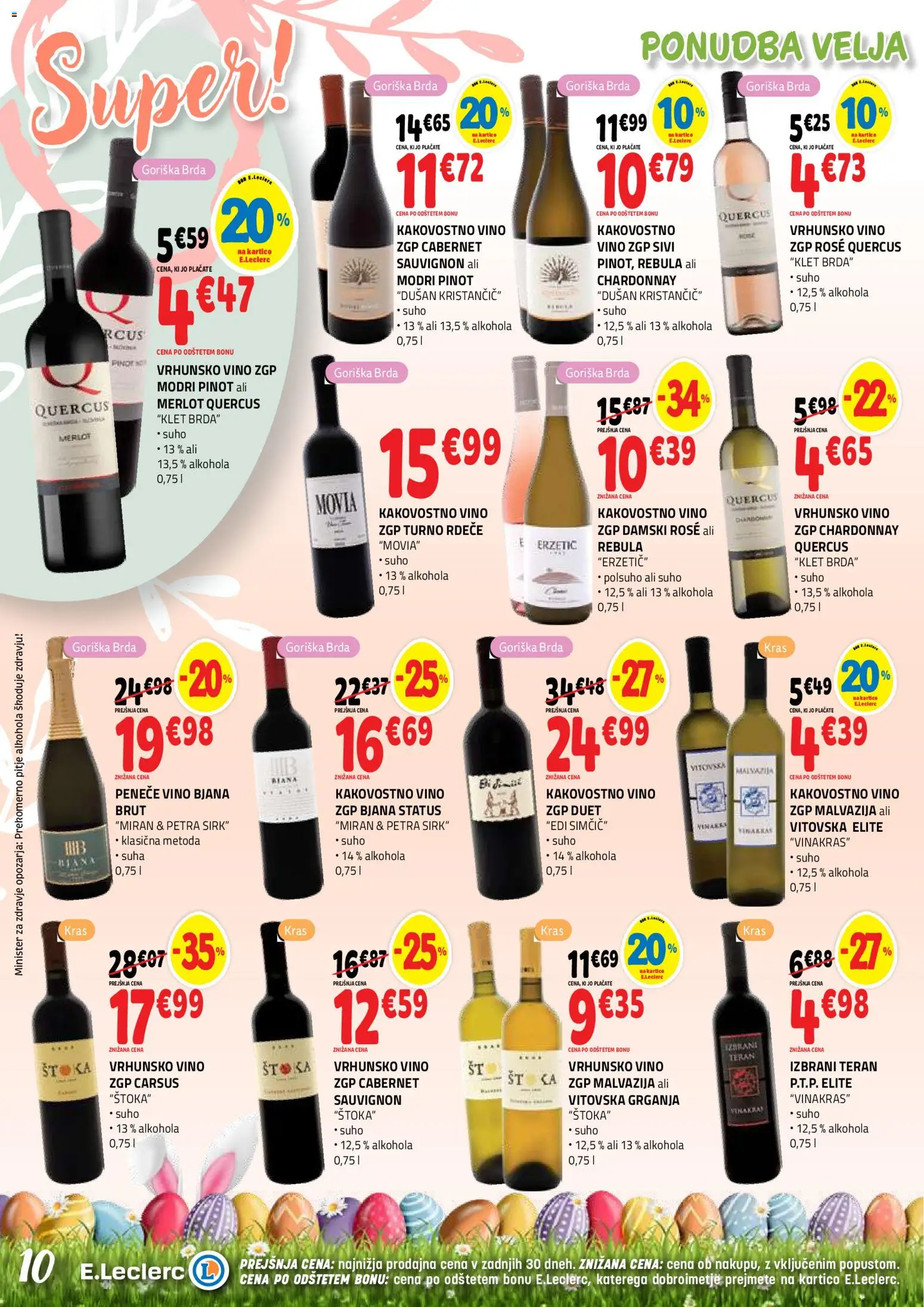 Novi E.leclerc katalog ponudbe – veljaven od 18.03.2026 | Stran: 10 | Izdelki: Vino