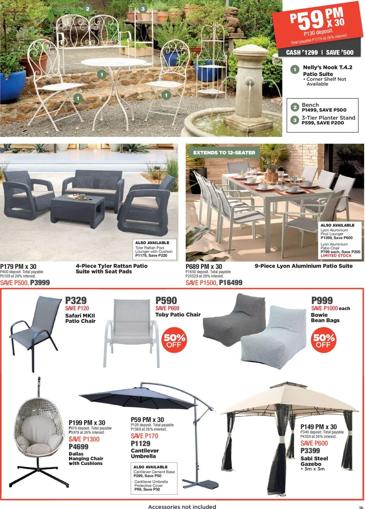 New House and Home catalogue – valid from 22.09.2025 | Page: 13 | Products: Cushion, Umbrella, Chair, Cement
