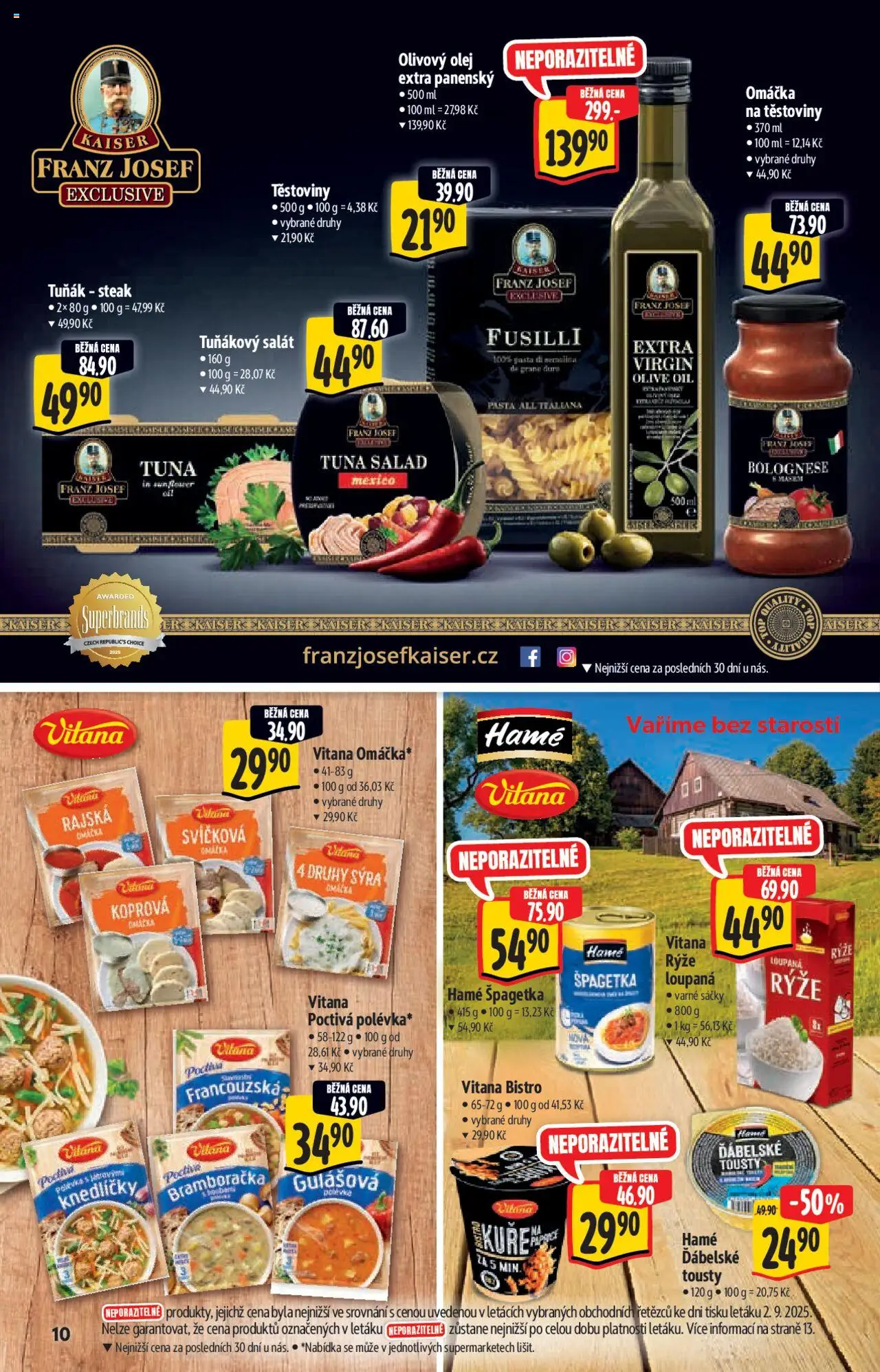 Albert katalog - Supermarket od 10.09.2025 | Strana: 10 | Produkty: Rýže Vitana, Rýže, Kuře, Tuňák steak