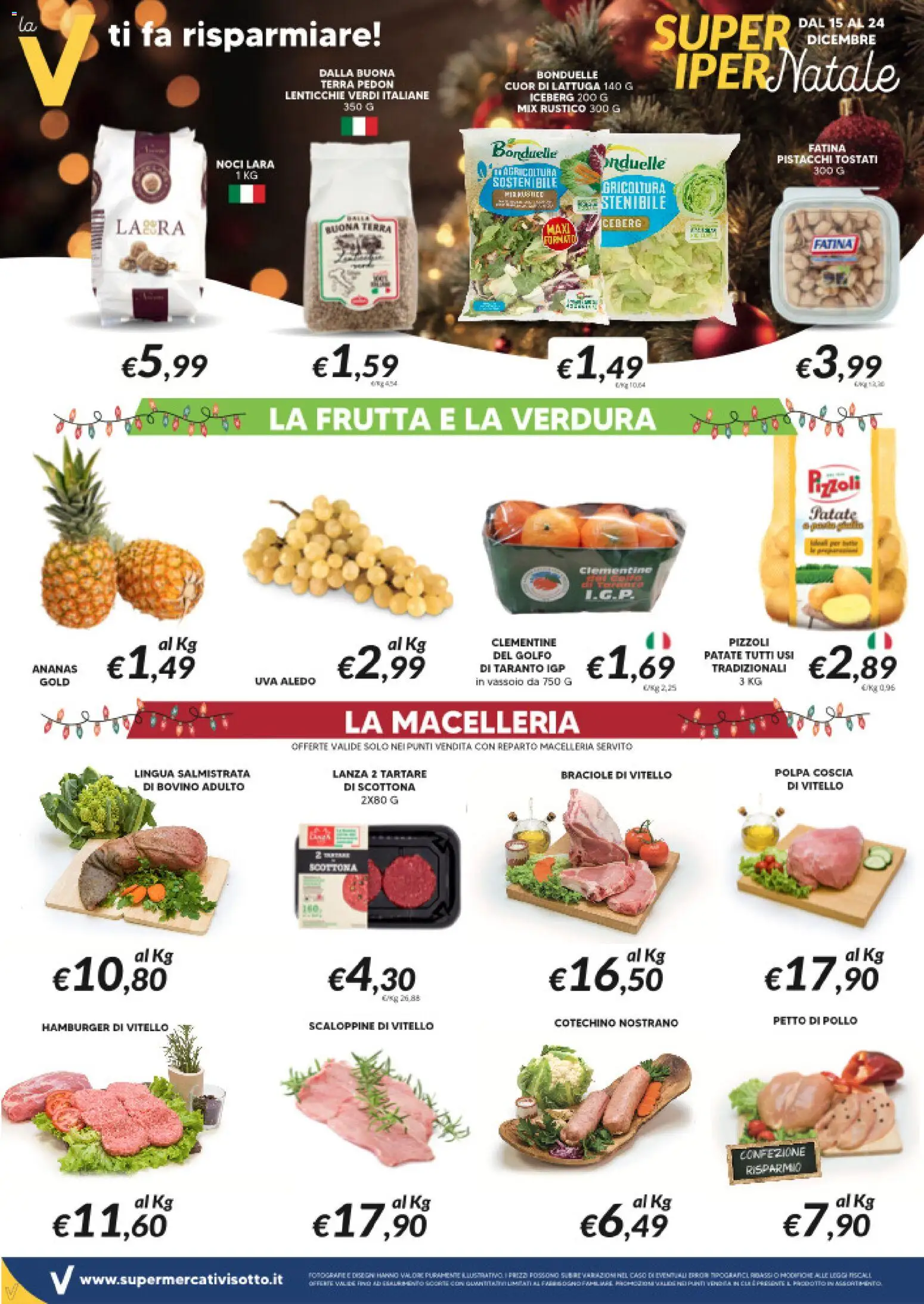 Volantino Visotto del 15.12.2025 | Pagina: 2 | Prodotti: Petto di Pollo, Pistacchi, Vassoio, Hamburger