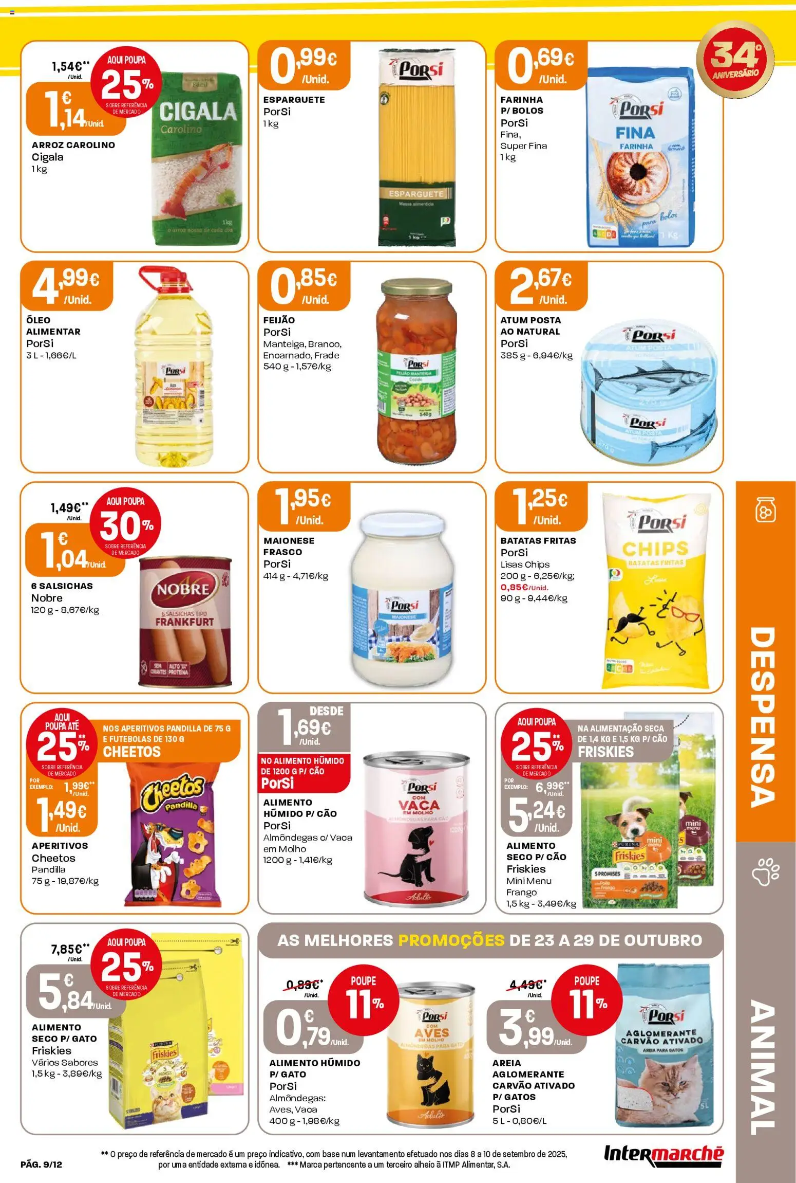 Intermarché Folheto Mini │ válido de 23.10.2025 | Página: 9 | Produtos: Base, Manteiga, Arroz, Batatas fritas