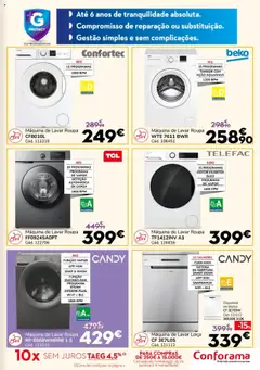 Conforama folheto │ válido de 11.09.2025 | Página: 15 | Produtos: Máquina de lavar, Talheres