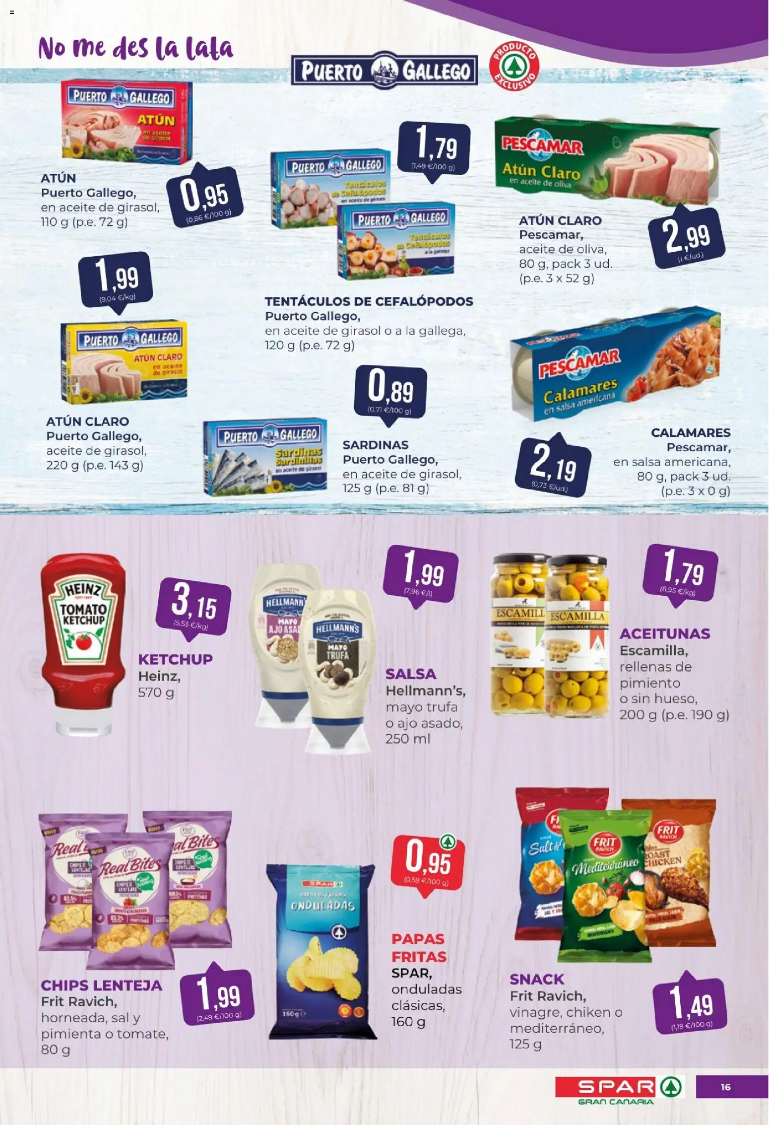 Spar - folleto │ válido desde el 20.03.2026 | Página: 16 | Productos: Sardinillas, Κάδος απορρυμάτων, Aceite de oliva, Aceite de girasol