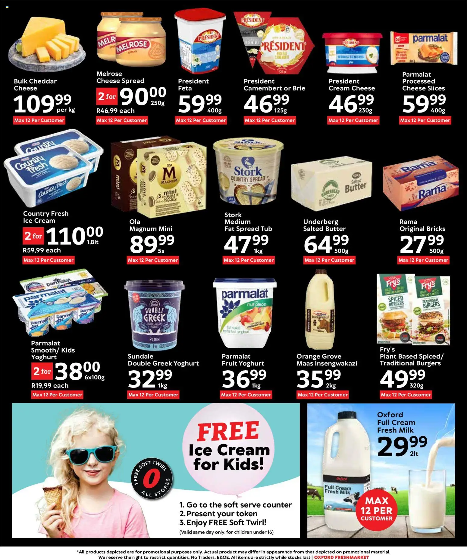 New Oxford Freshmarket catalogue – valid from 14.01.2026 | Page: 16 | Products: Yoghurt, Butter, Burgers, Cream