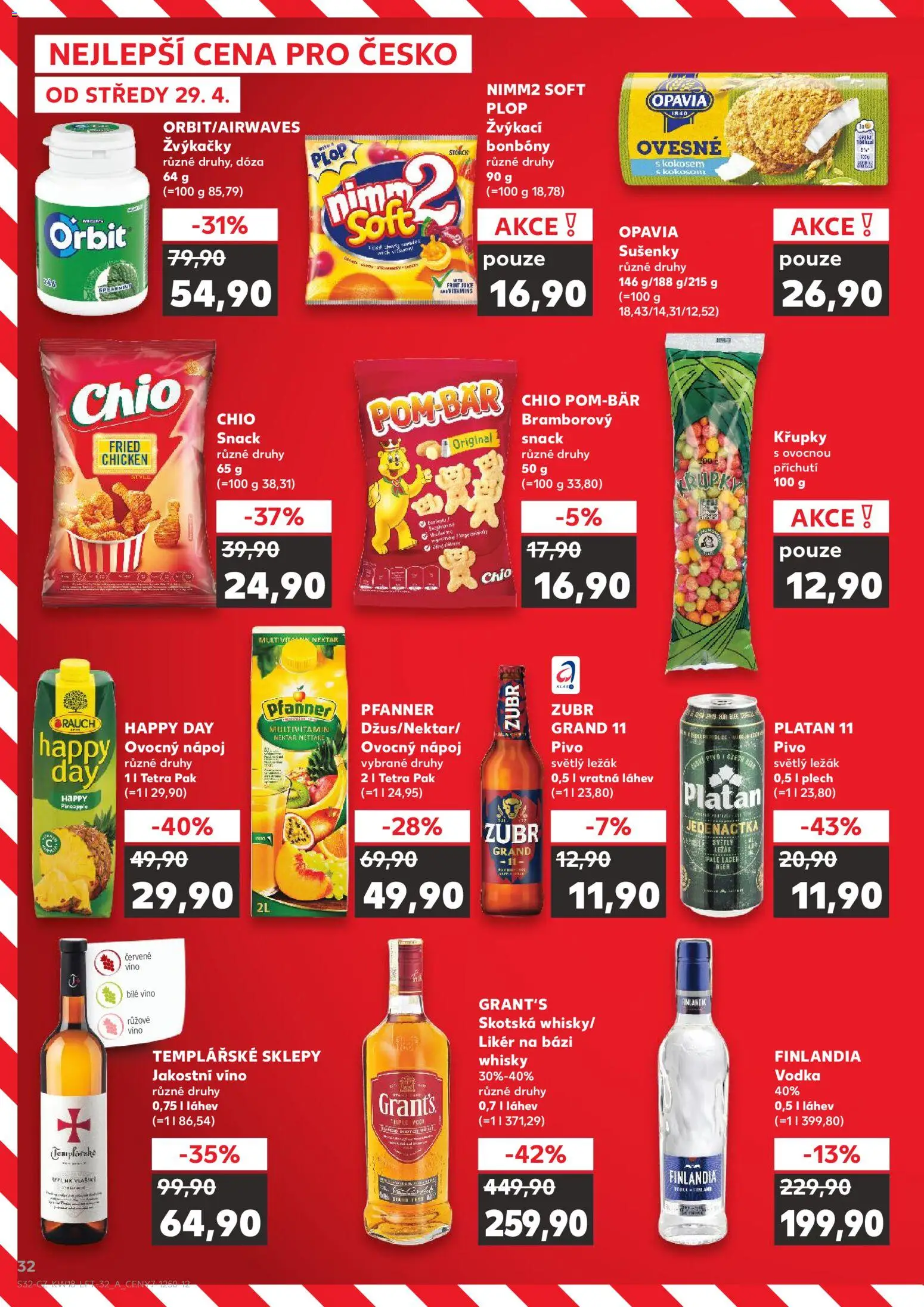 Kaufland leták - Brno od 29.04.2026 | Strana: 32 | Produkty: Dóza, Zubr Grand 11, Křupky, Láhev