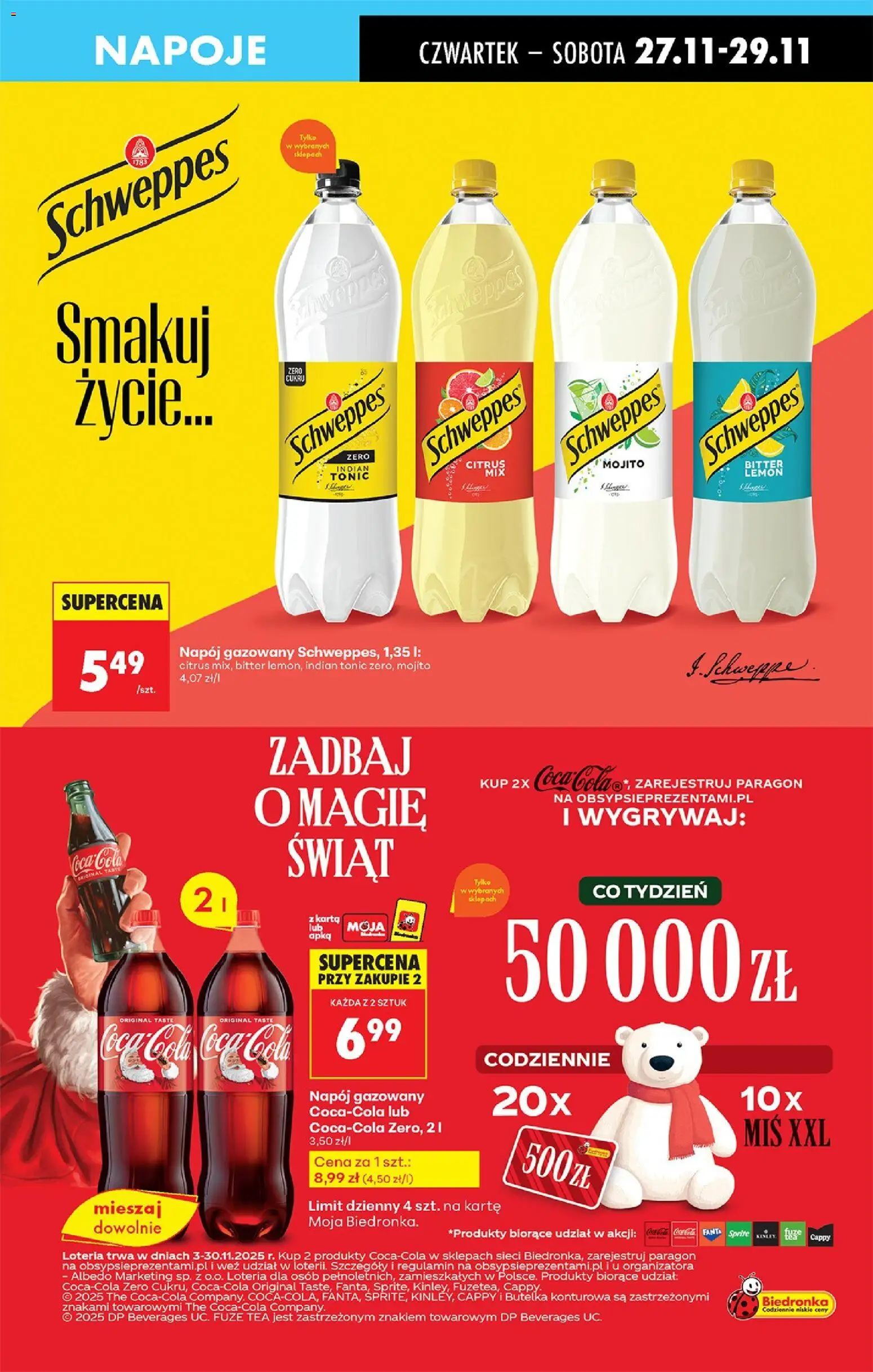 Biedronka Black Friday od 27.11.2025 | Strona: 71 | Produkty: Karta, Napoje, Sprite, Coca cola