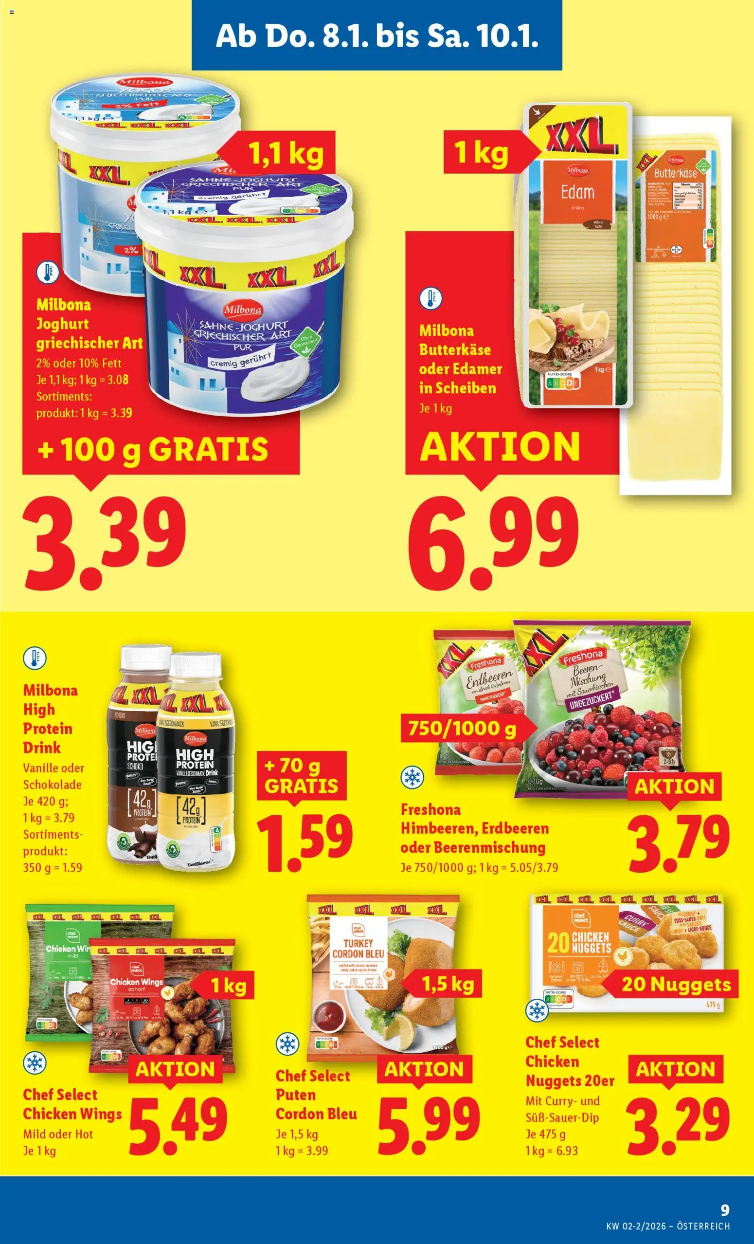 Lidl Flugblatt - Oberpullendorf, Güssing, Oberwart gültig ab 08.01.2026 | Seite: 11 | Produkte: Erdbeeren, Joghurt, Schokolade
