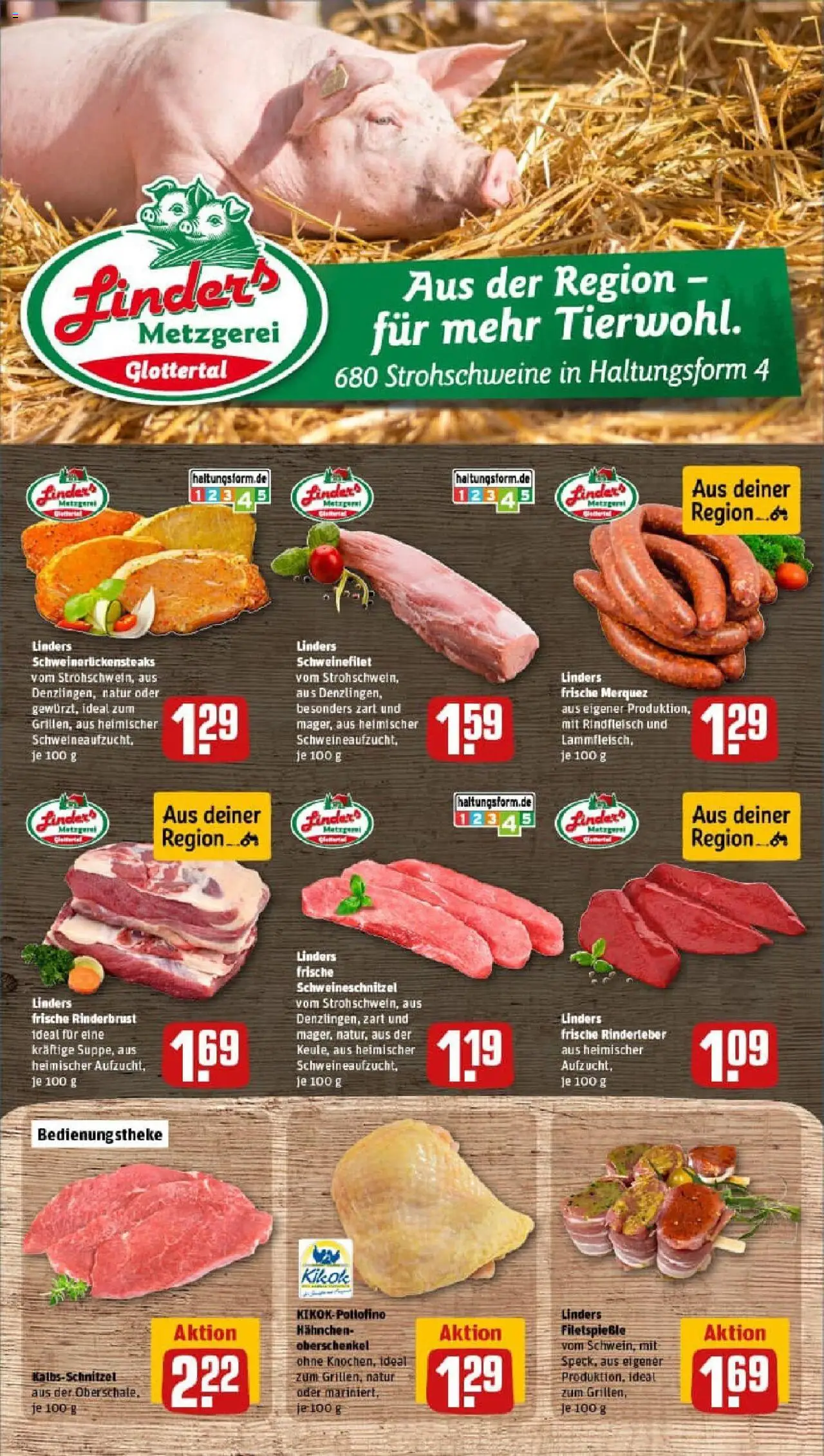 Rewe prospekt Gundelfingen	 - gültig ab dem 27.07.2025 | Seite: 14 | Produkte: Hahnchen, Schweinefilet, Rindfleisch