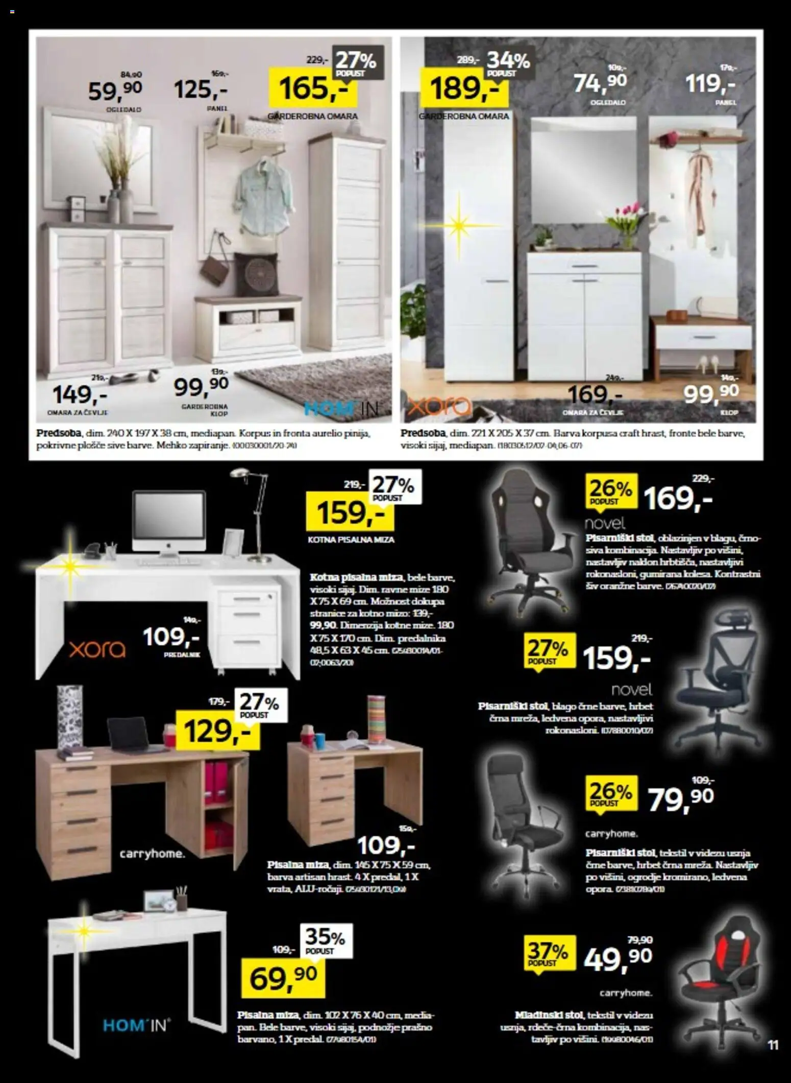 Novi XXXL Lesnina katalog ponudbe – veljaven od 04.11.2025 | Stran: 11 | Izdelki: Predalnik, Miza, Ogledalo, Barva